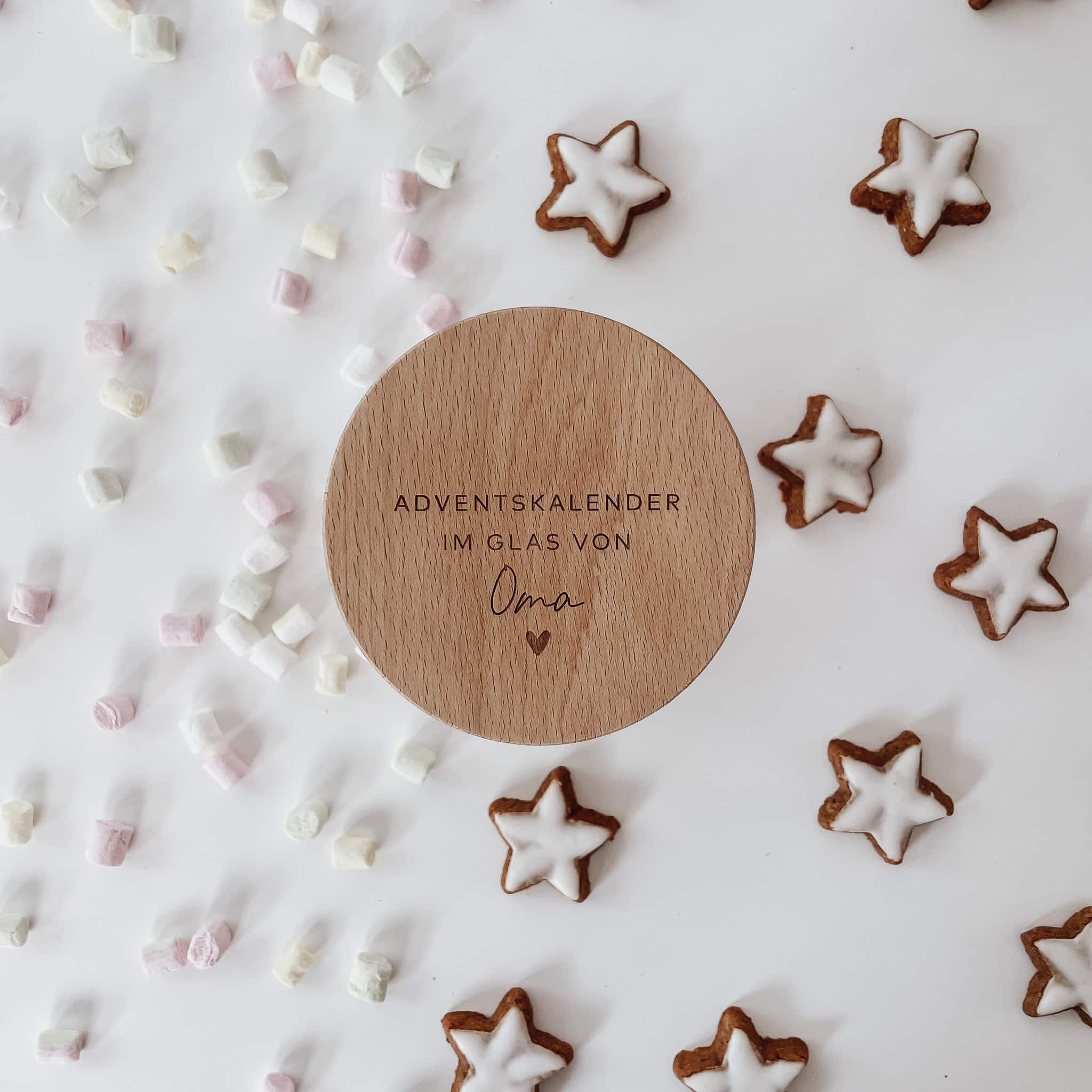 Personalisiertes Vorratsglas – Adventskalender im Glas
