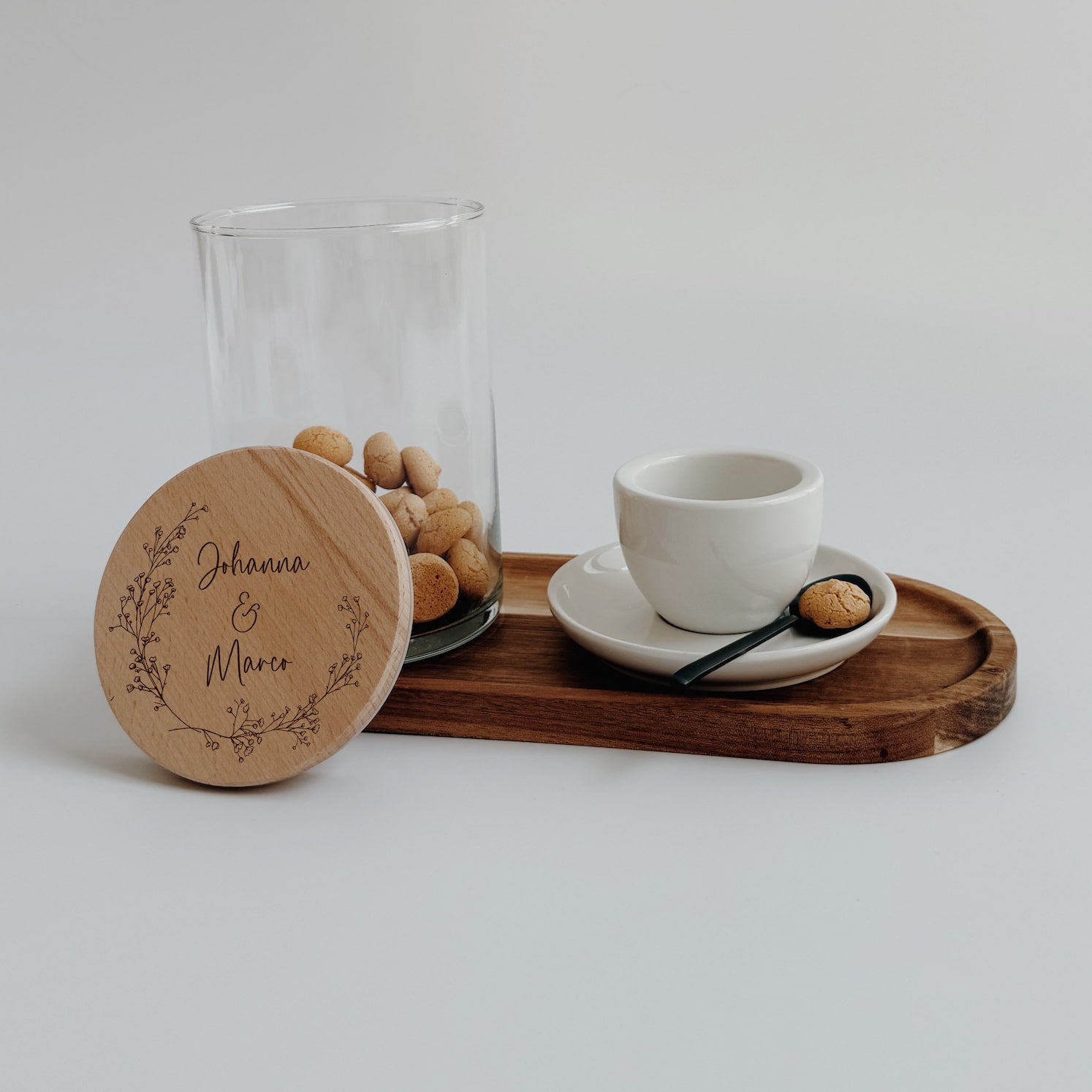 Personalisiertes Vorratsglas - zur Hochzeit mit Name & Datum