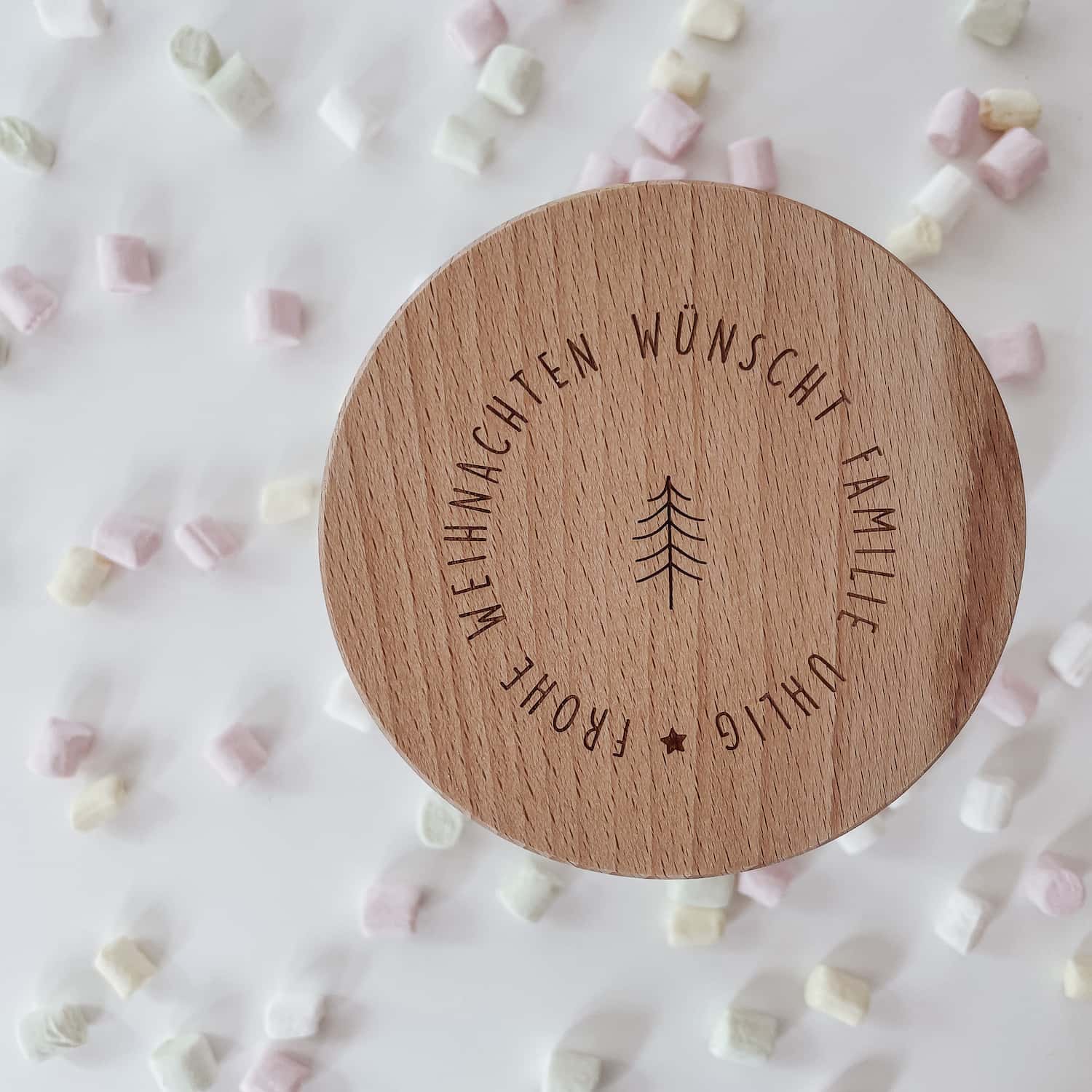 Personalisiertes Vorratsglas – frohe weihnachten wünscht