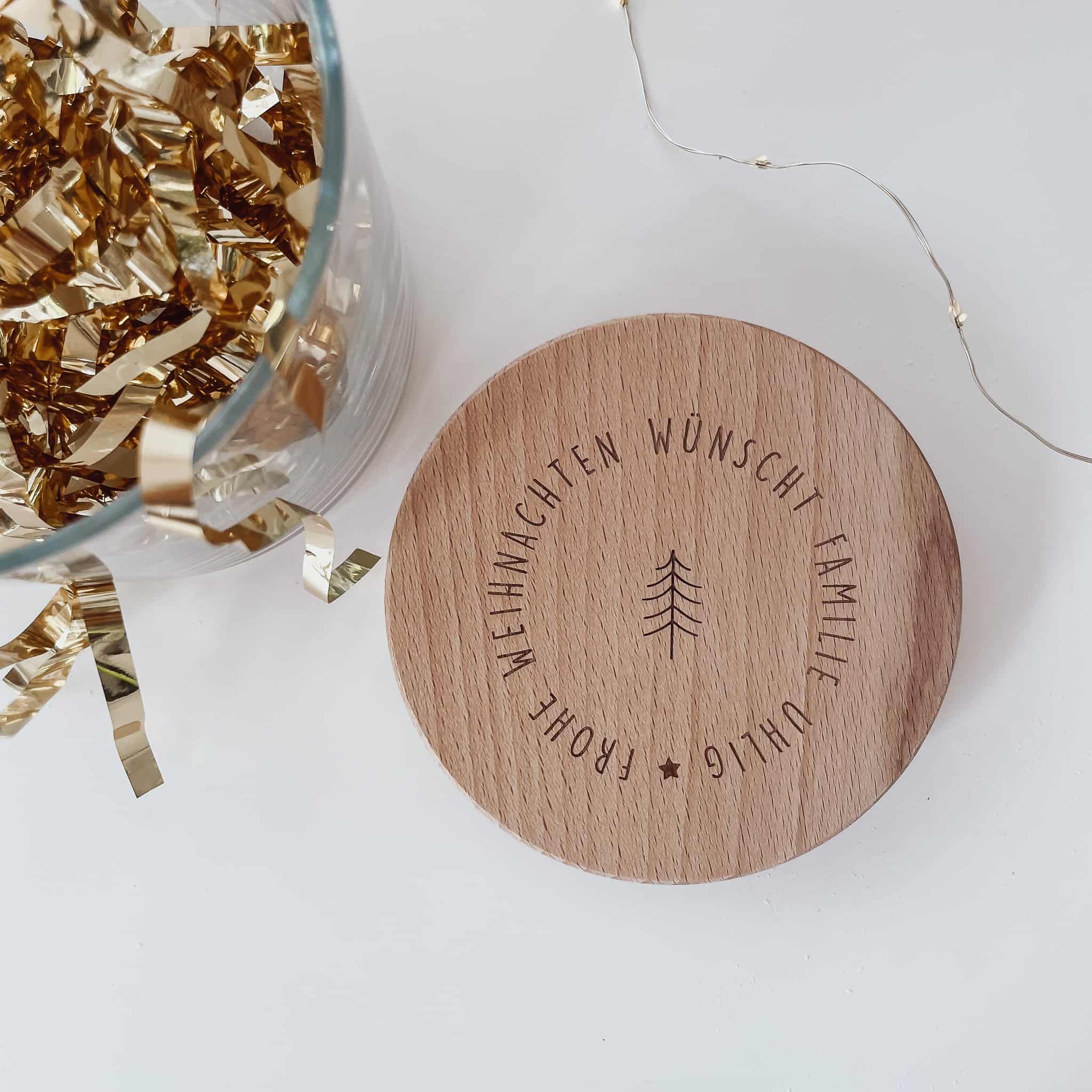 Personalisiertes Vorratsglas – frohe weihnachten wünscht