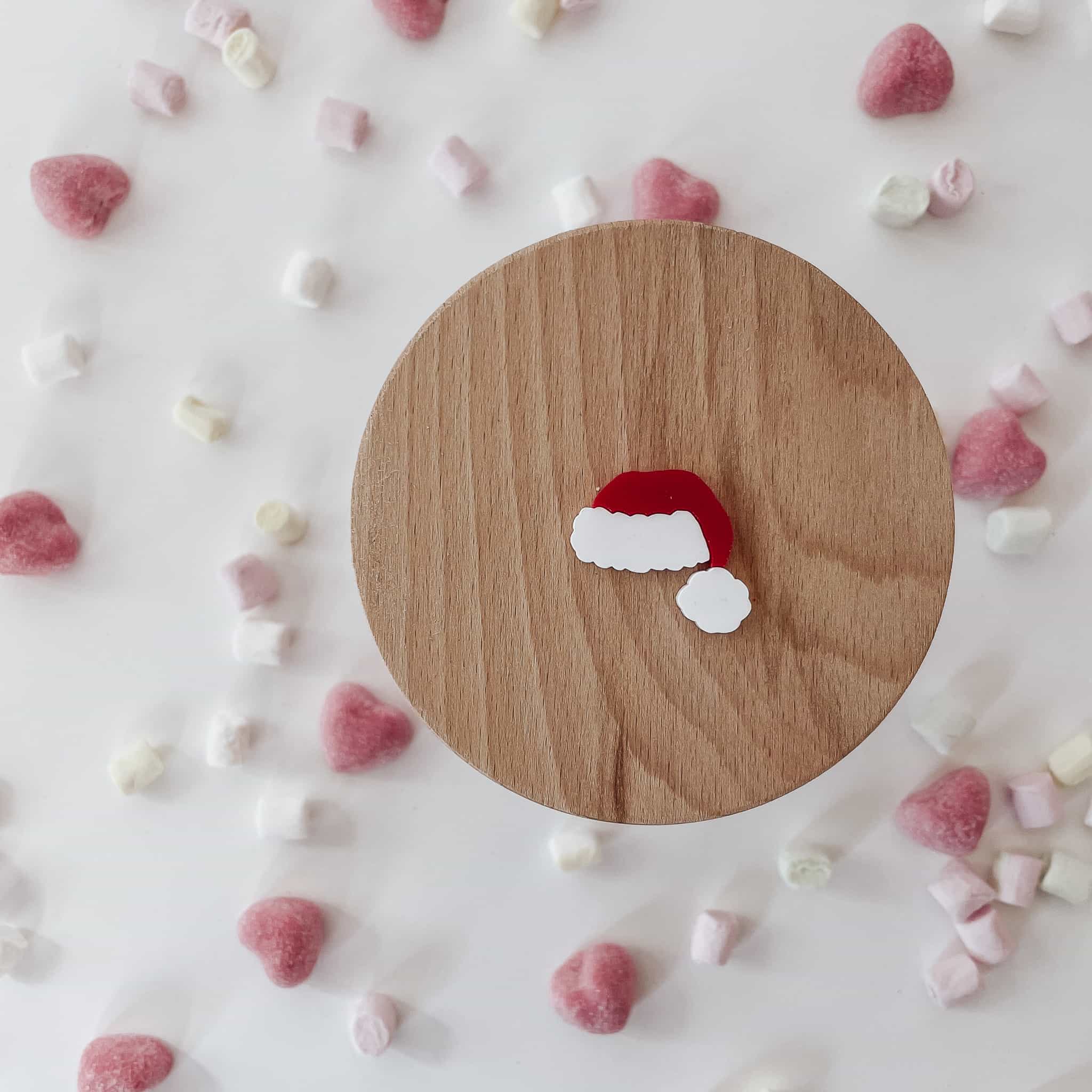 Personalisiertes Vorratsglas – mit 3D Weihnachtsmütze