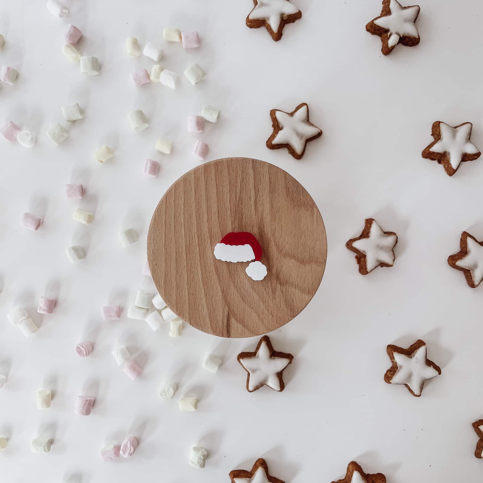 Personalisiertes Vorratsglas – mit 3D Weihnachtsmütze