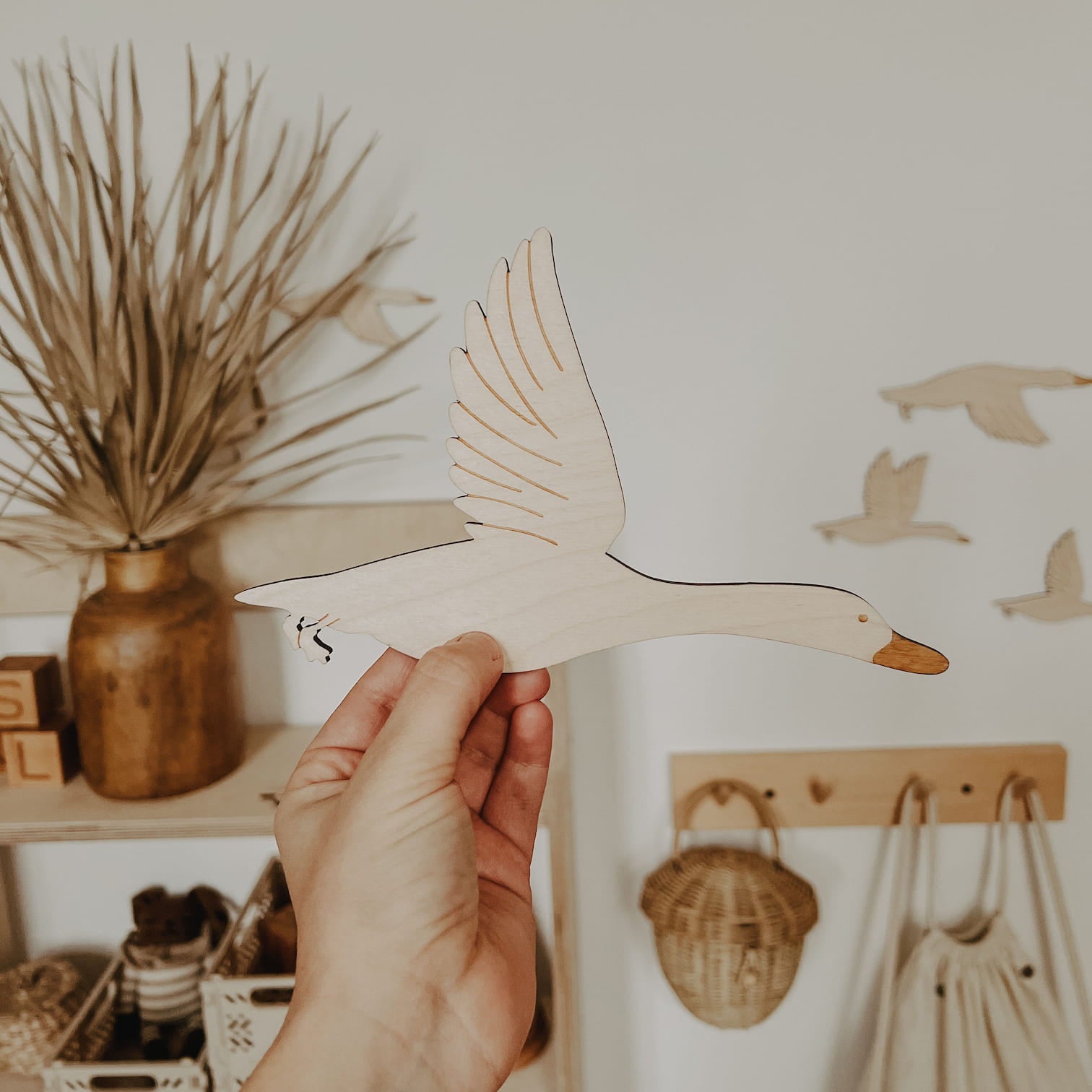 Wanddeko Holz Gänse – Bringe ein Stück Natur in dein Zuhause