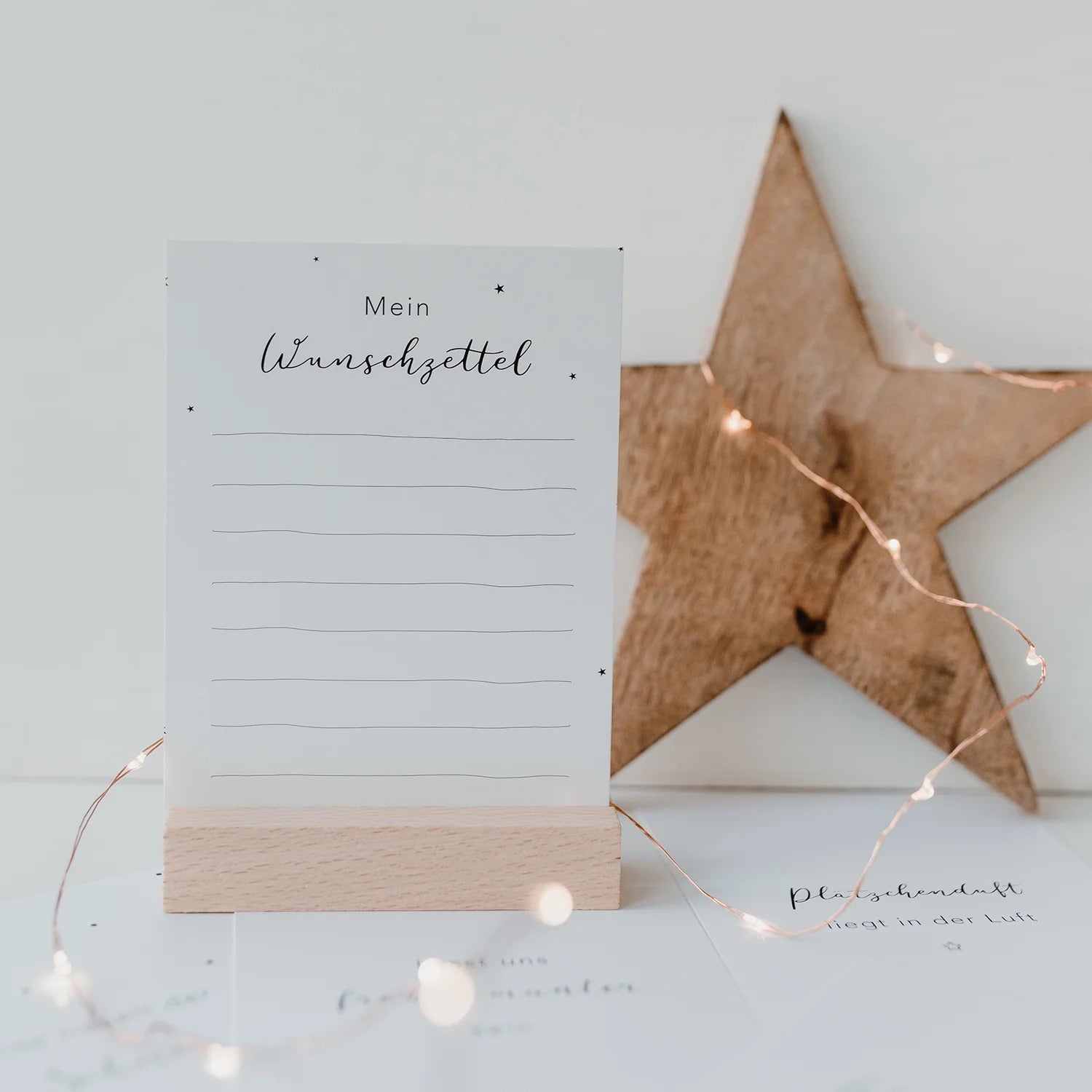 Weihnachtskarte „Wunschzettel"