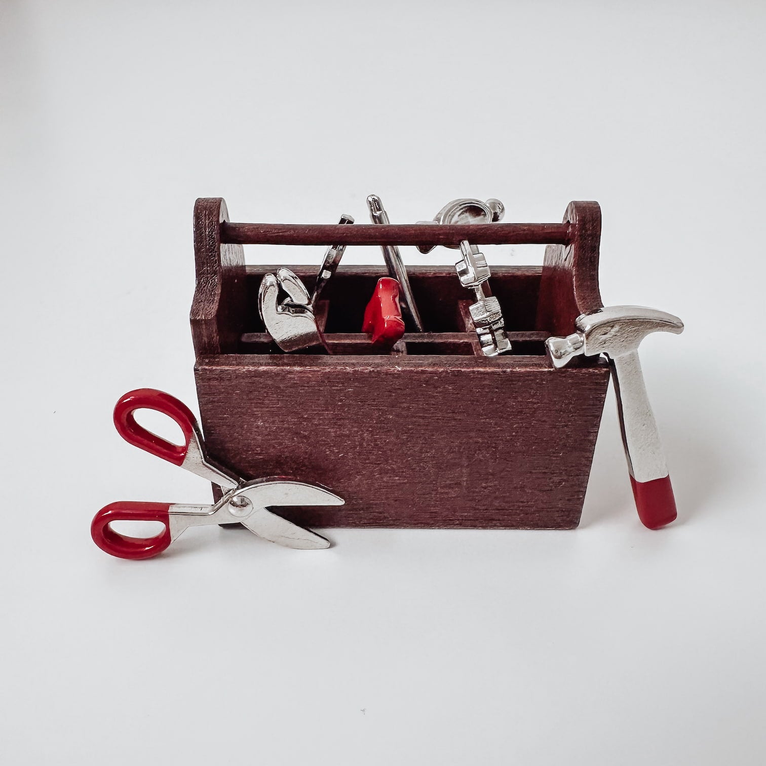 Miniatur Wichtel Werkzeugkoffer – 9-teilig mit beweglichen Werkzeugen