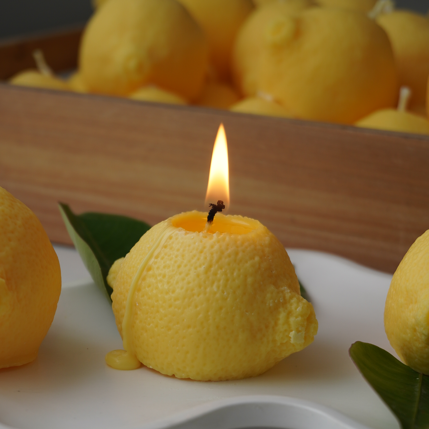 Zitronen-Kerze aus Sojawachs – Duftfrei & stilvolle Deko