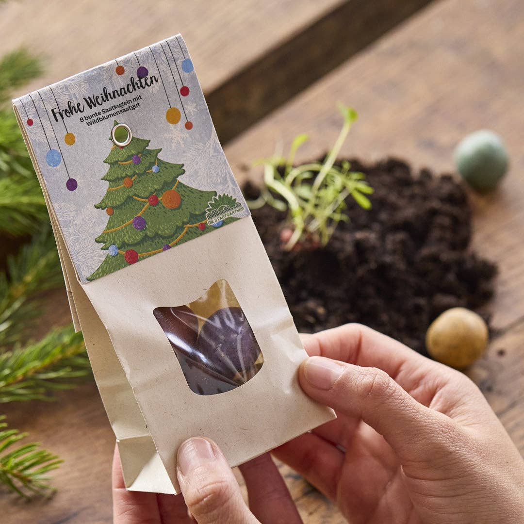 Weihnachtskugeln - Bunte Saatkugeln