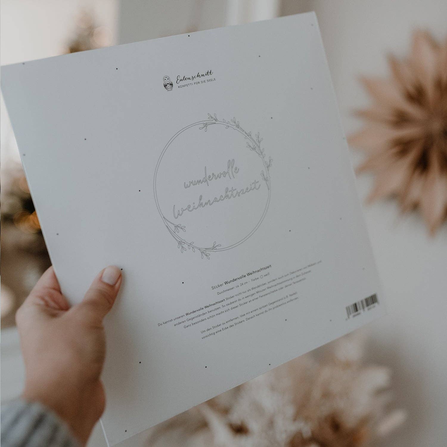 Sticker Weihnachtskranz - zauberhafte Fensterfolie