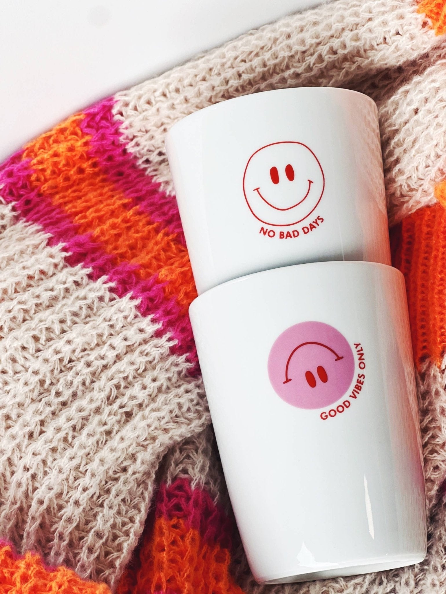 Becher Tasse Smiley - Bunt Smile Happy - lyllevenn