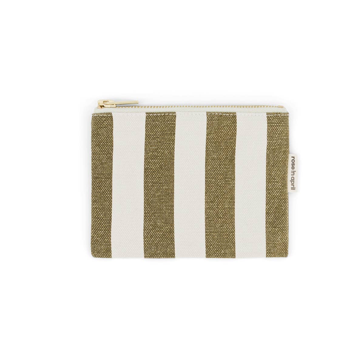 GELDBÖRSE MARIE – gestreift Olive & Greige