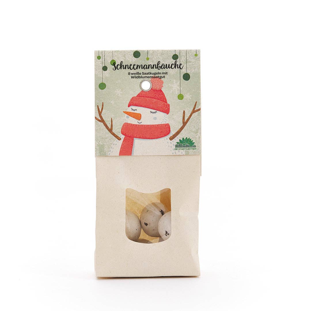 Schneemannbäuche – Weiße Saatkugeln
