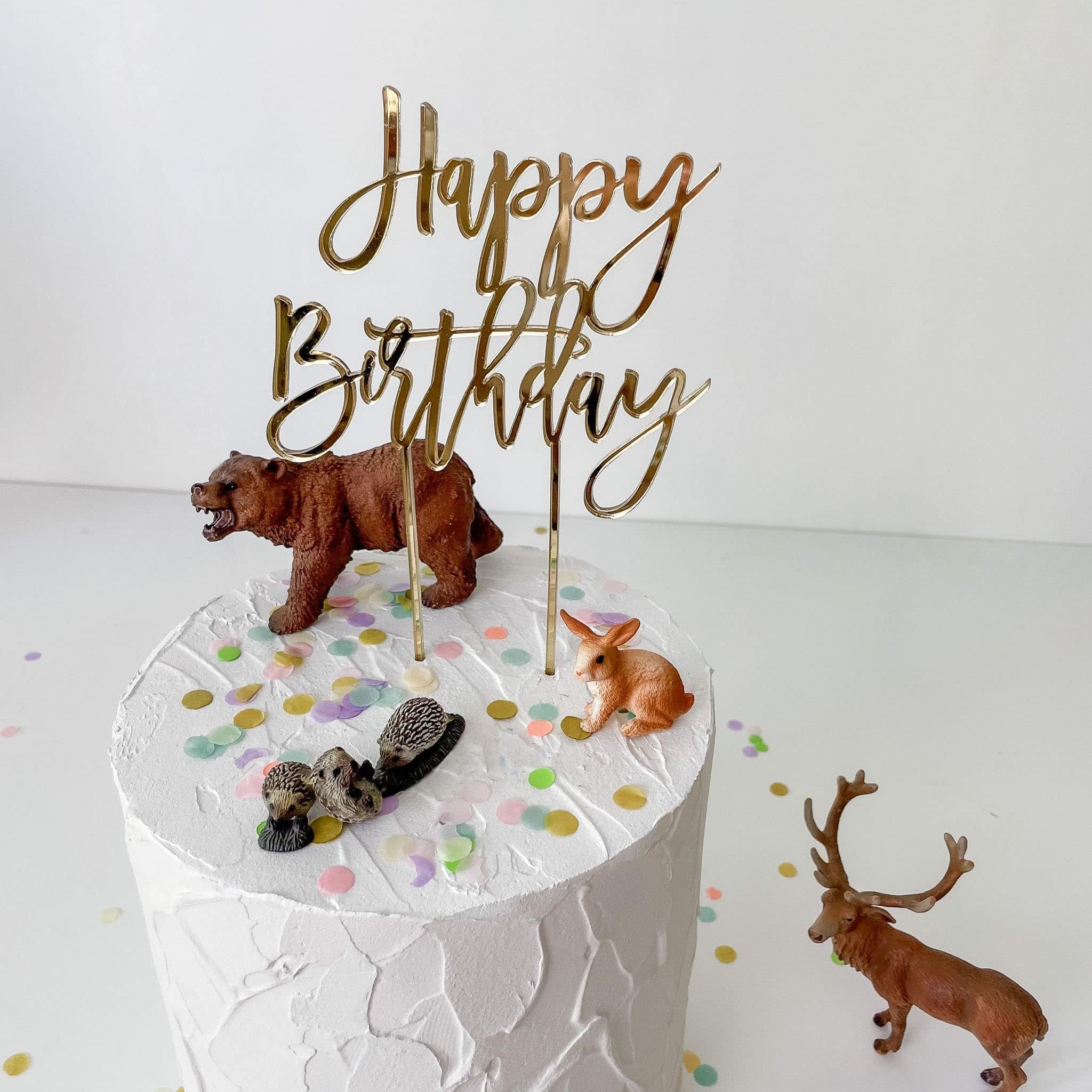 Cake Topper Happy Birthday bunt - lyllevenn