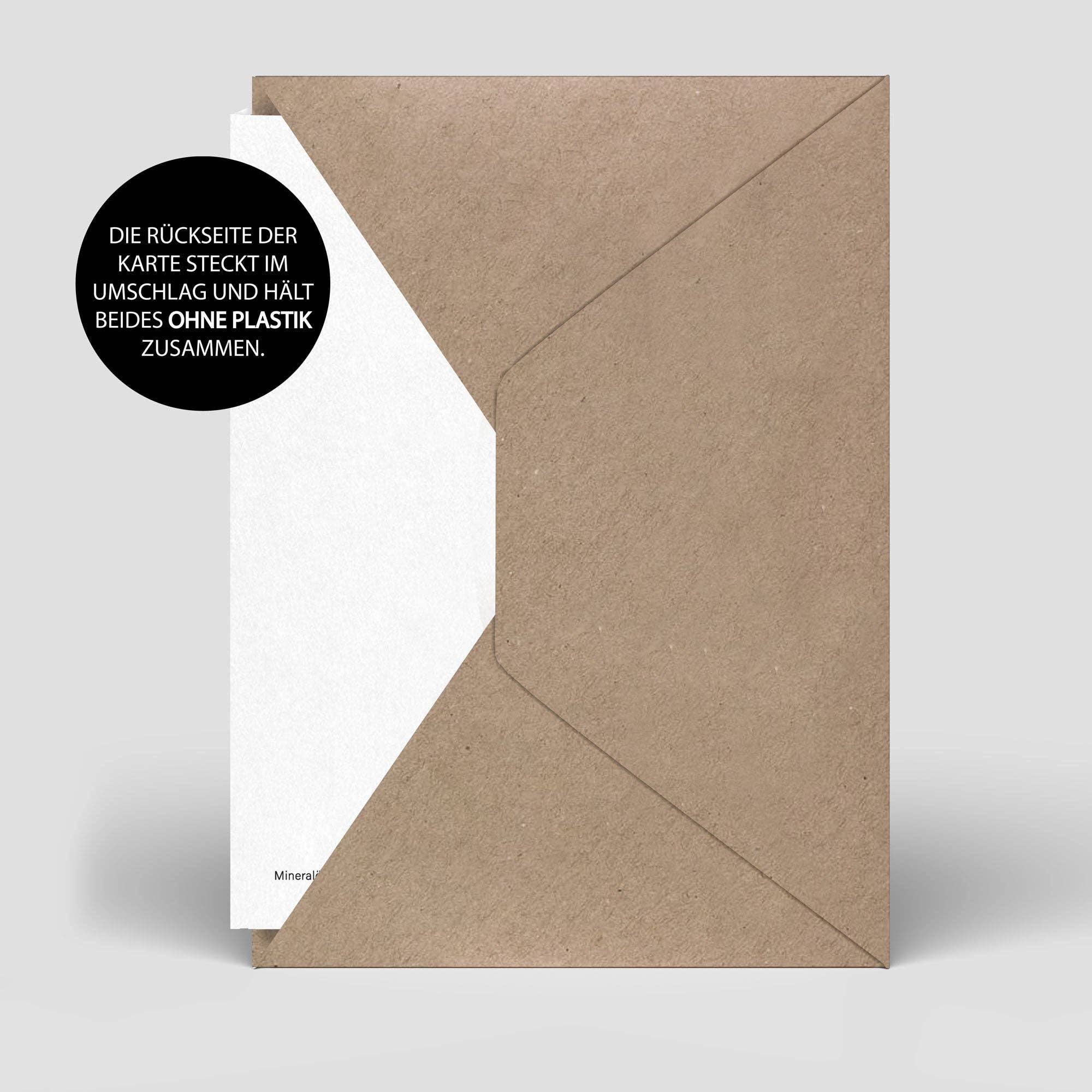 Trauerkarte „Herzliches Beileid“ – Klappkarte mit Umschlag | Nachhaltig