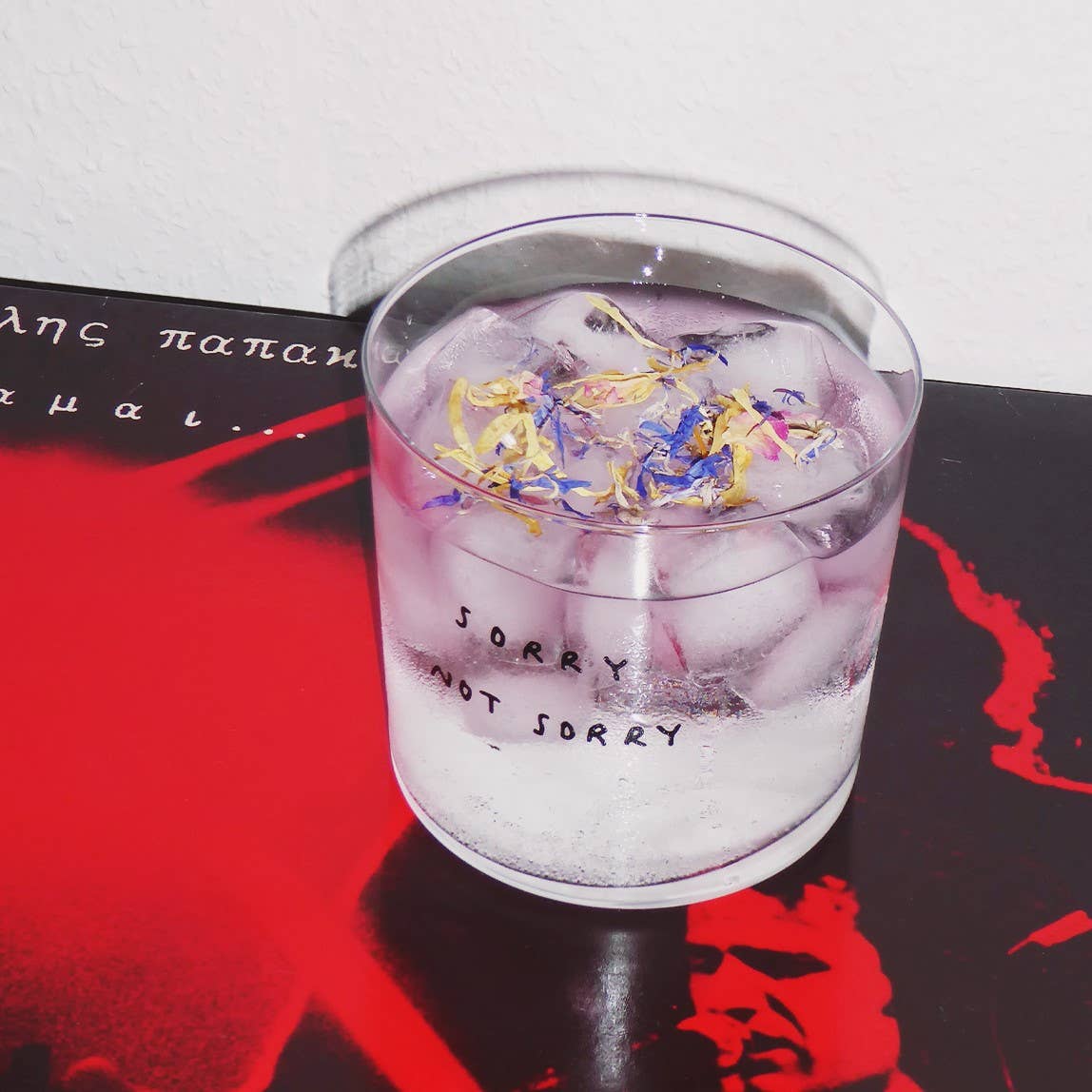 Trinkglas – sorry not sorry - Designer Statement Glass