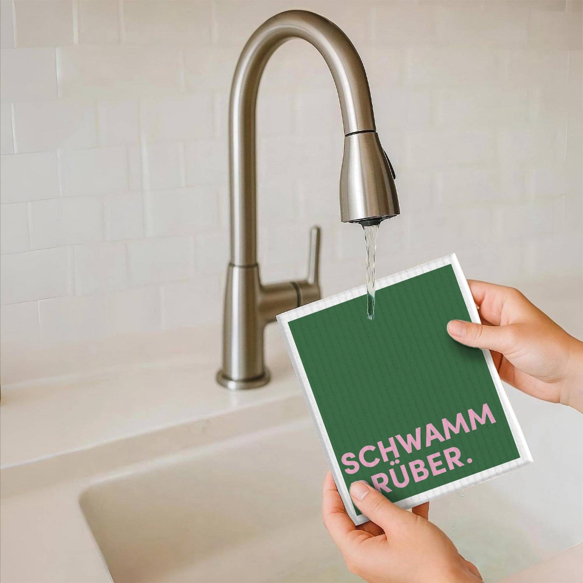 Schwammtuch, Spruch „Schwamm drüber“ – Nr. 12