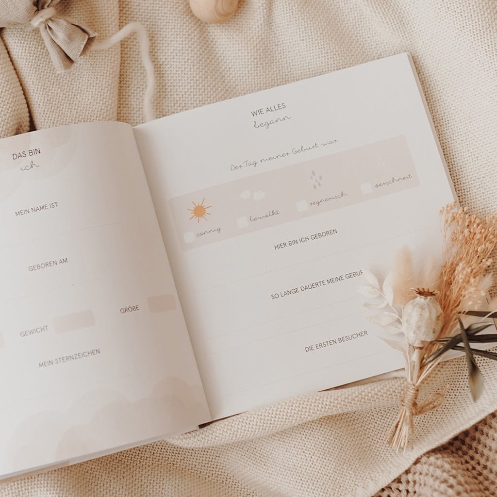 Erinnerungsbuch – Baby Meilensteine - lyllevenn