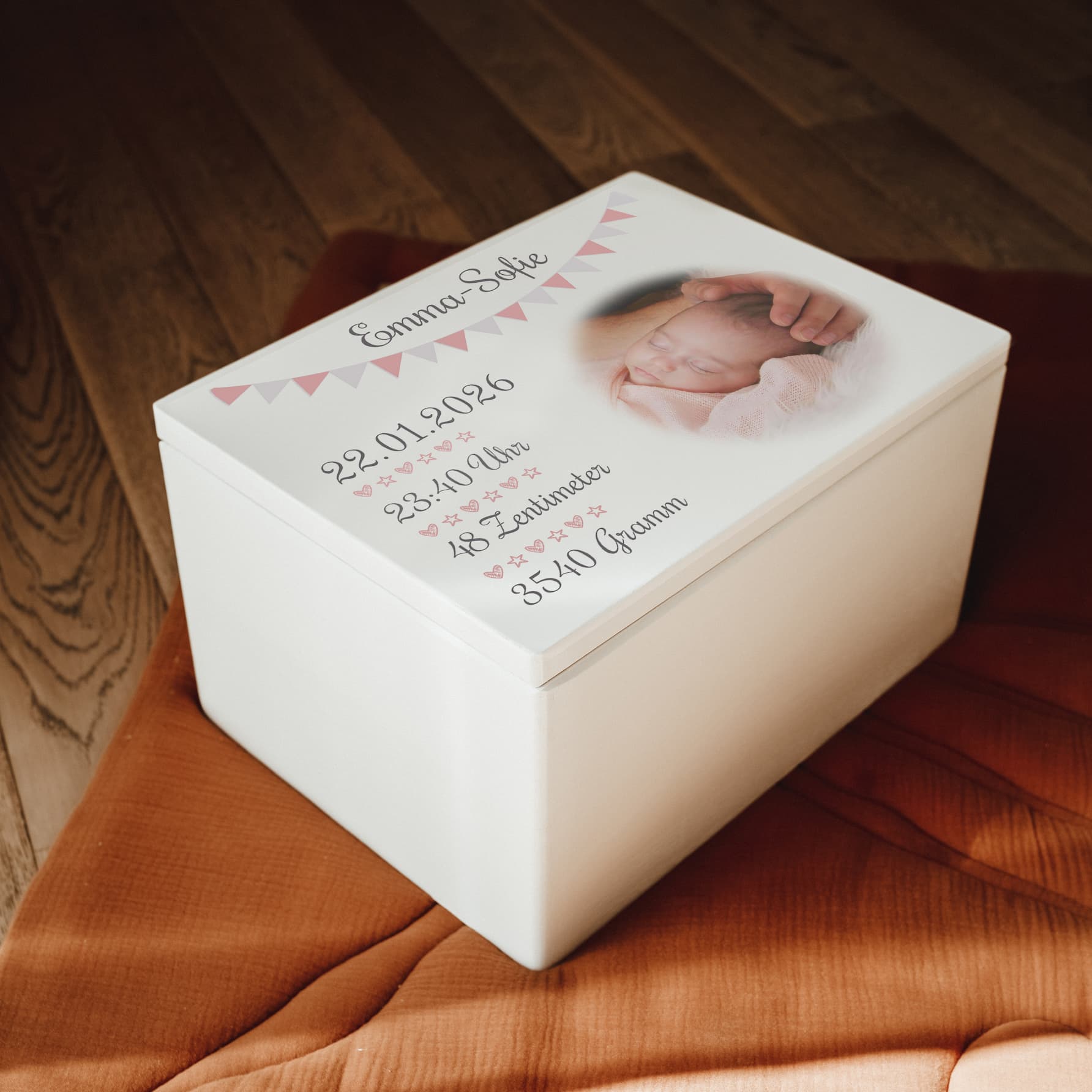 Erinnerungskiste Holz personalisiert - Darina Design - lyllevenn