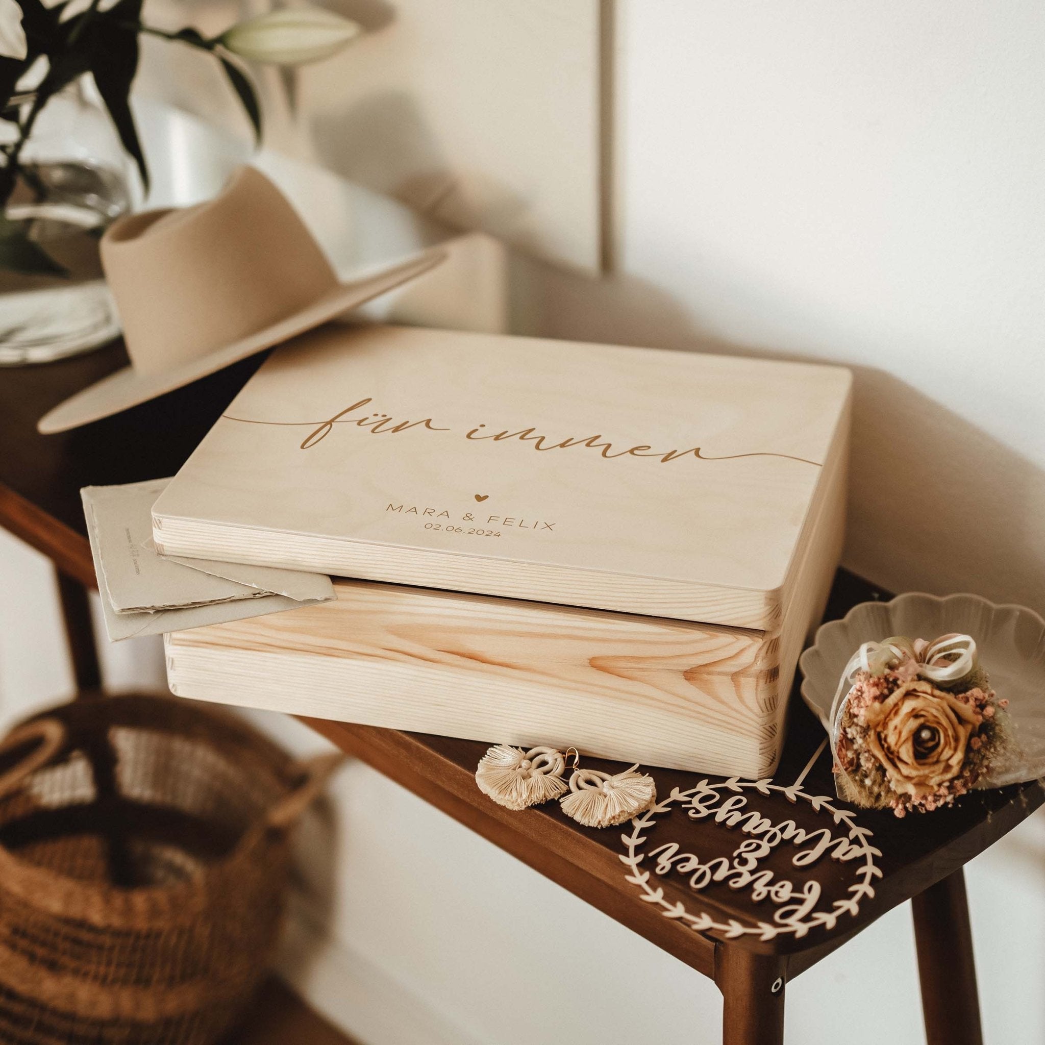 Erinnerungskiste Holz personalisiert - für immer - lyllevenn