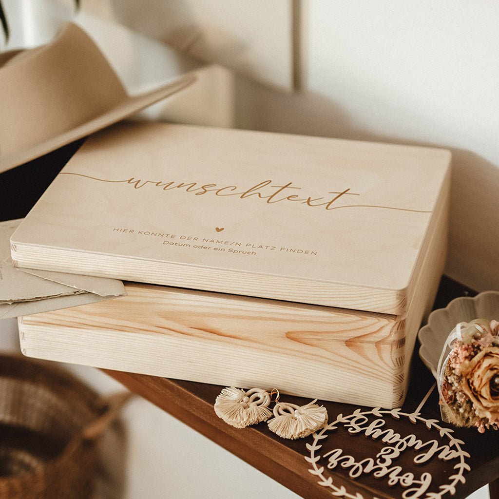 Erinnerungskiste personalisiert – wunschtext - lyllevenn