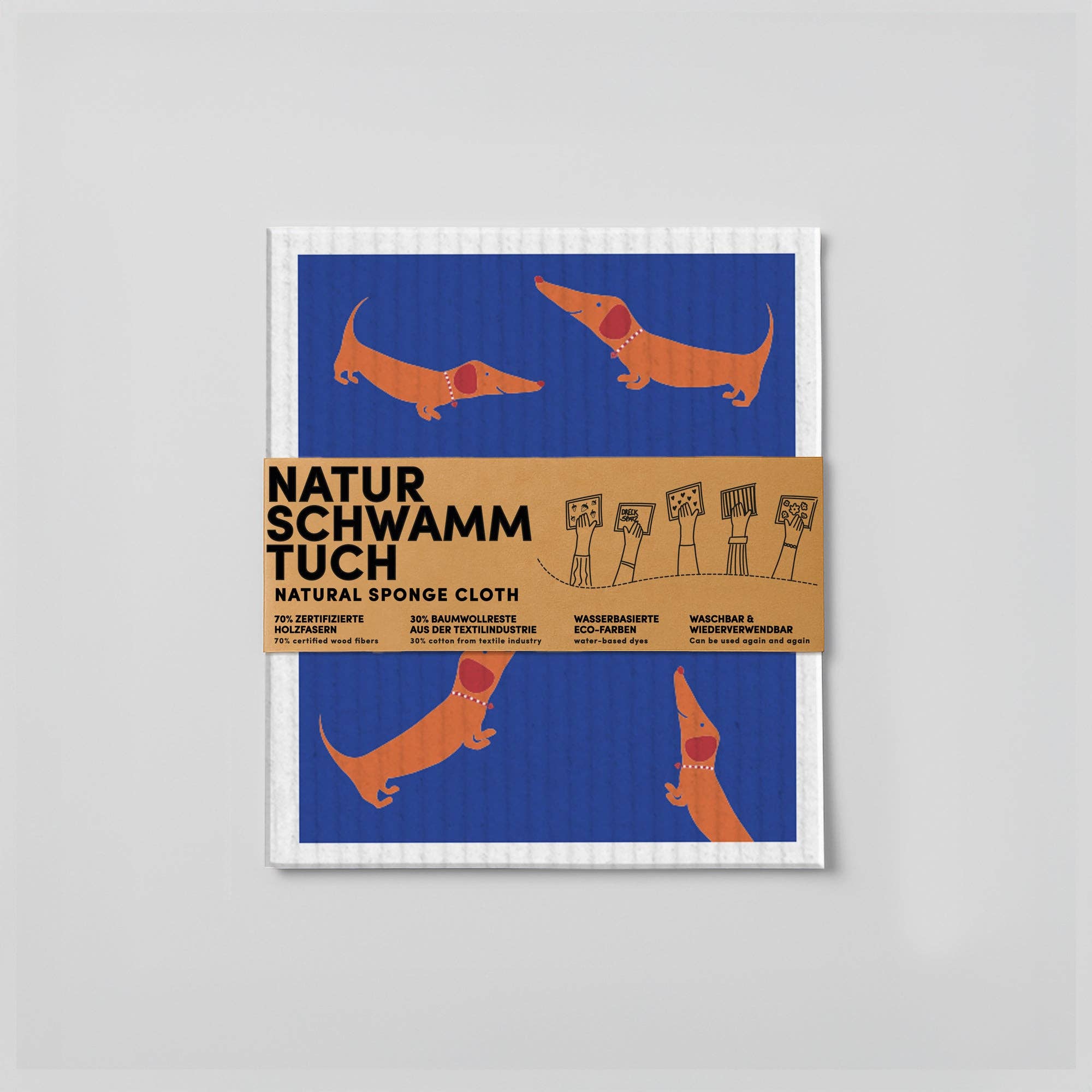 Schwammtuch, Dackel Nr. 10 – Nachhaltigkeit trifft Design