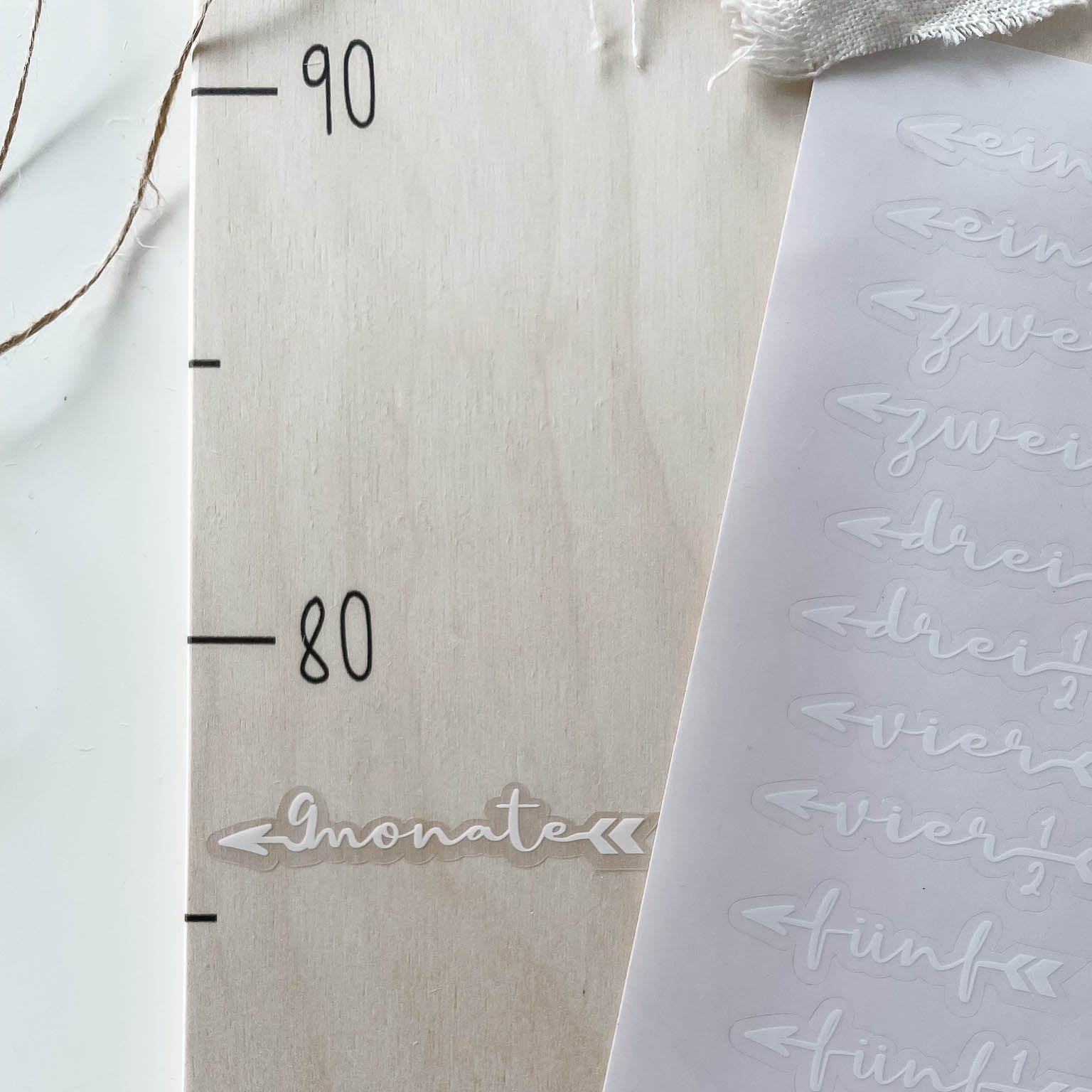 Farbige Meilenstein Sticker – Messlatte - lyllevenn