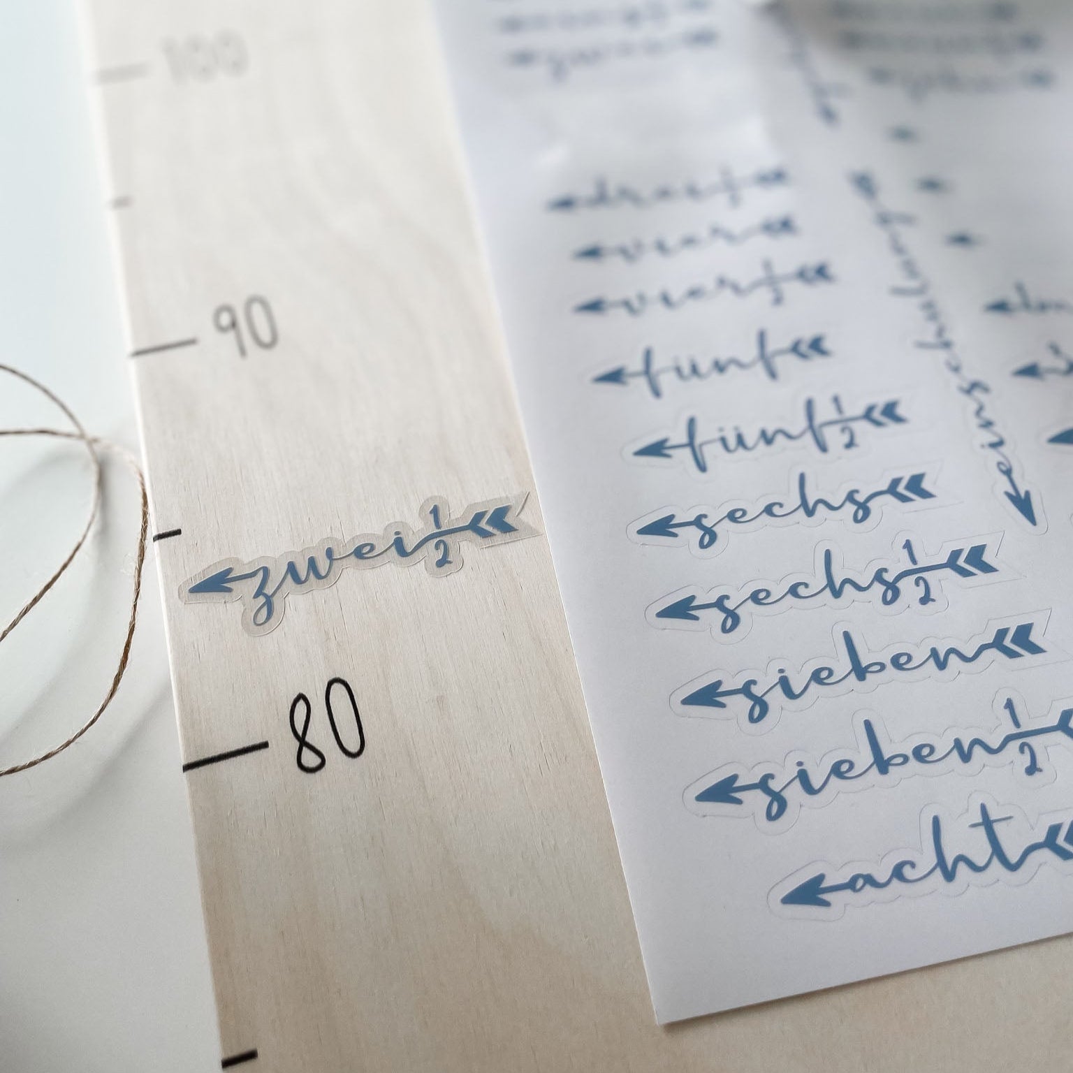 Farbige Meilenstein Sticker – Messlatte - lyllevenn