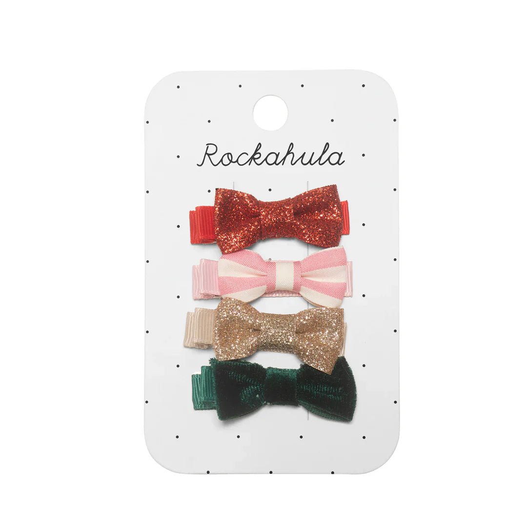 Haarclips - Mini Schleifen Weihnachten - lyllevenn
