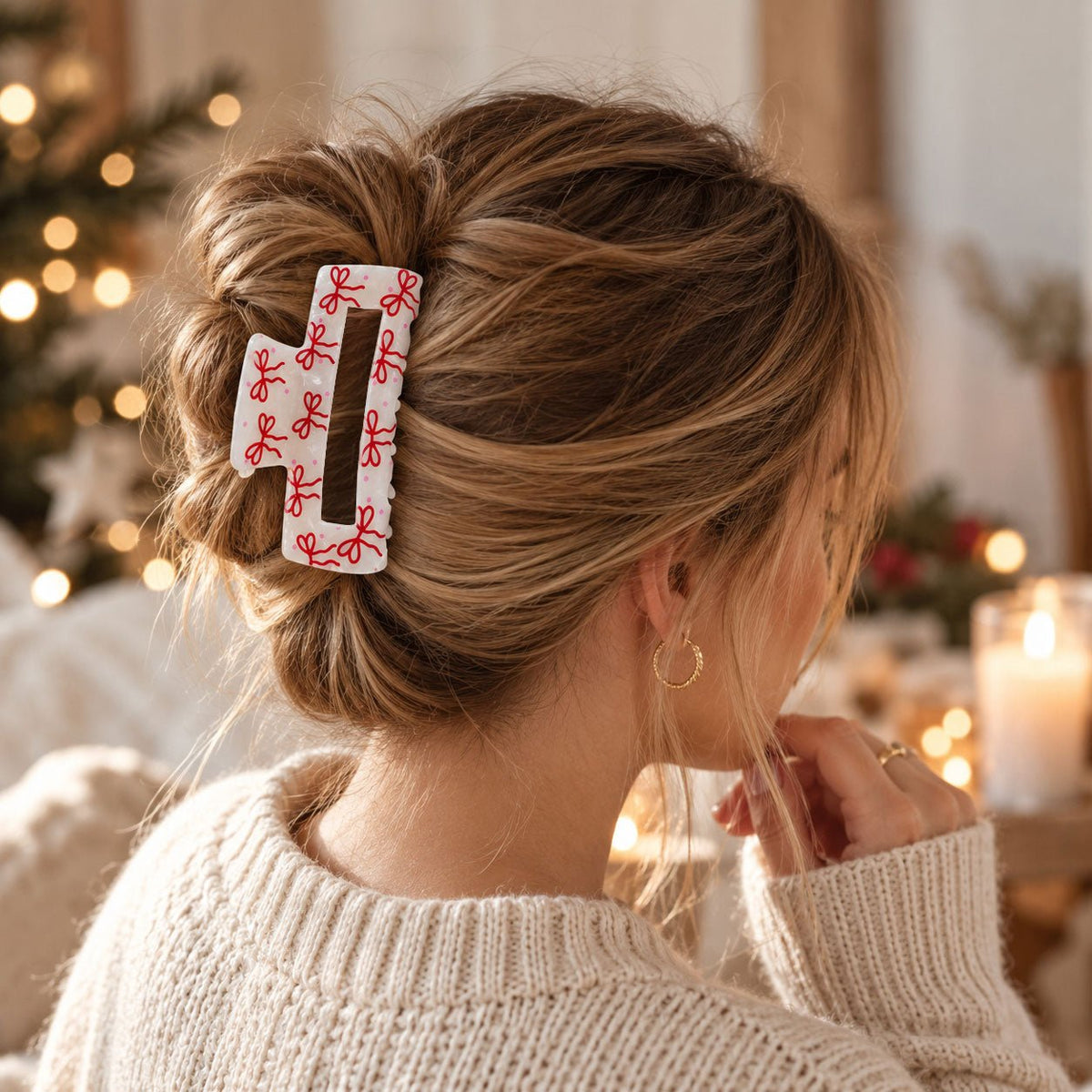 Haarklammer Weihnachten – eckig - lyllevenn