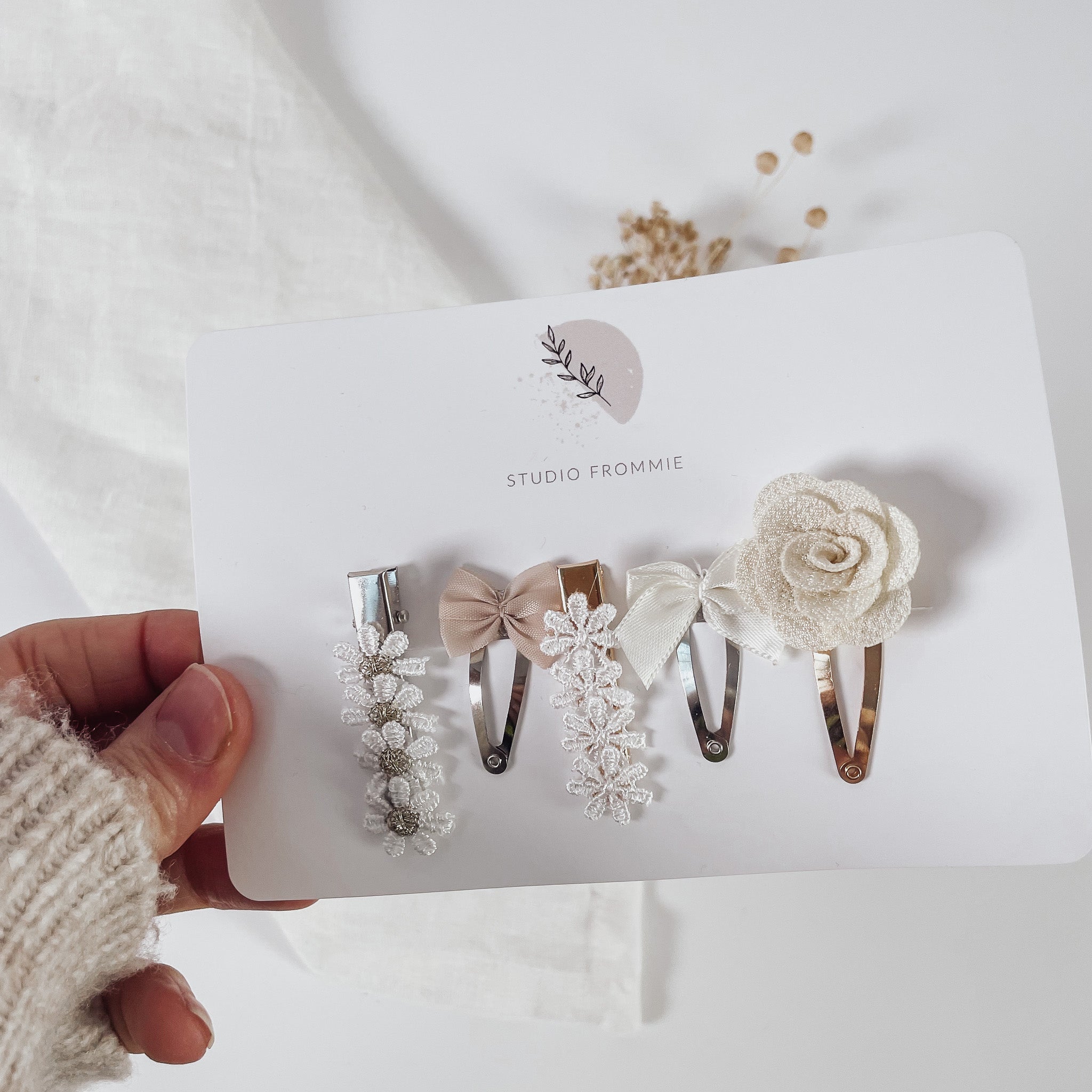 Haarspangen 5er Set - Florale Haarclips - lyllevenn