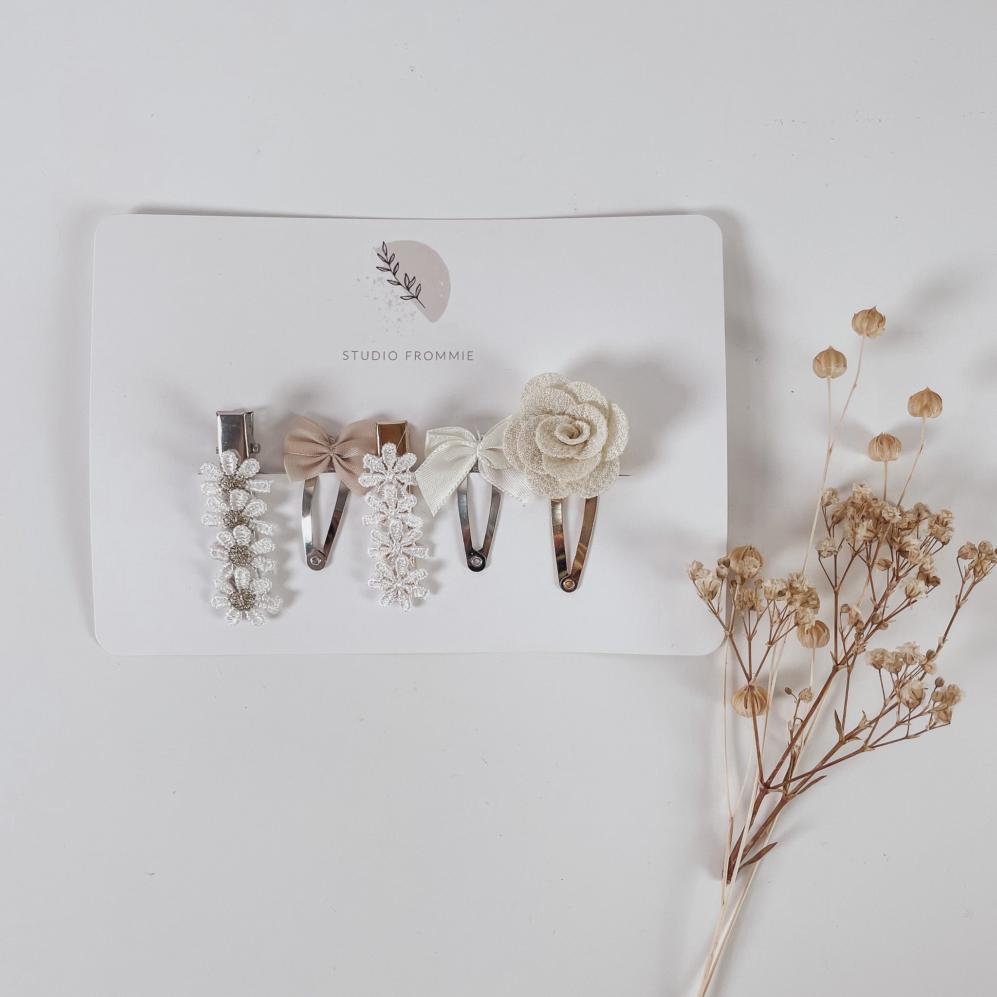 Haarspangen 5er Set - Florale Haarclips - lyllevenn