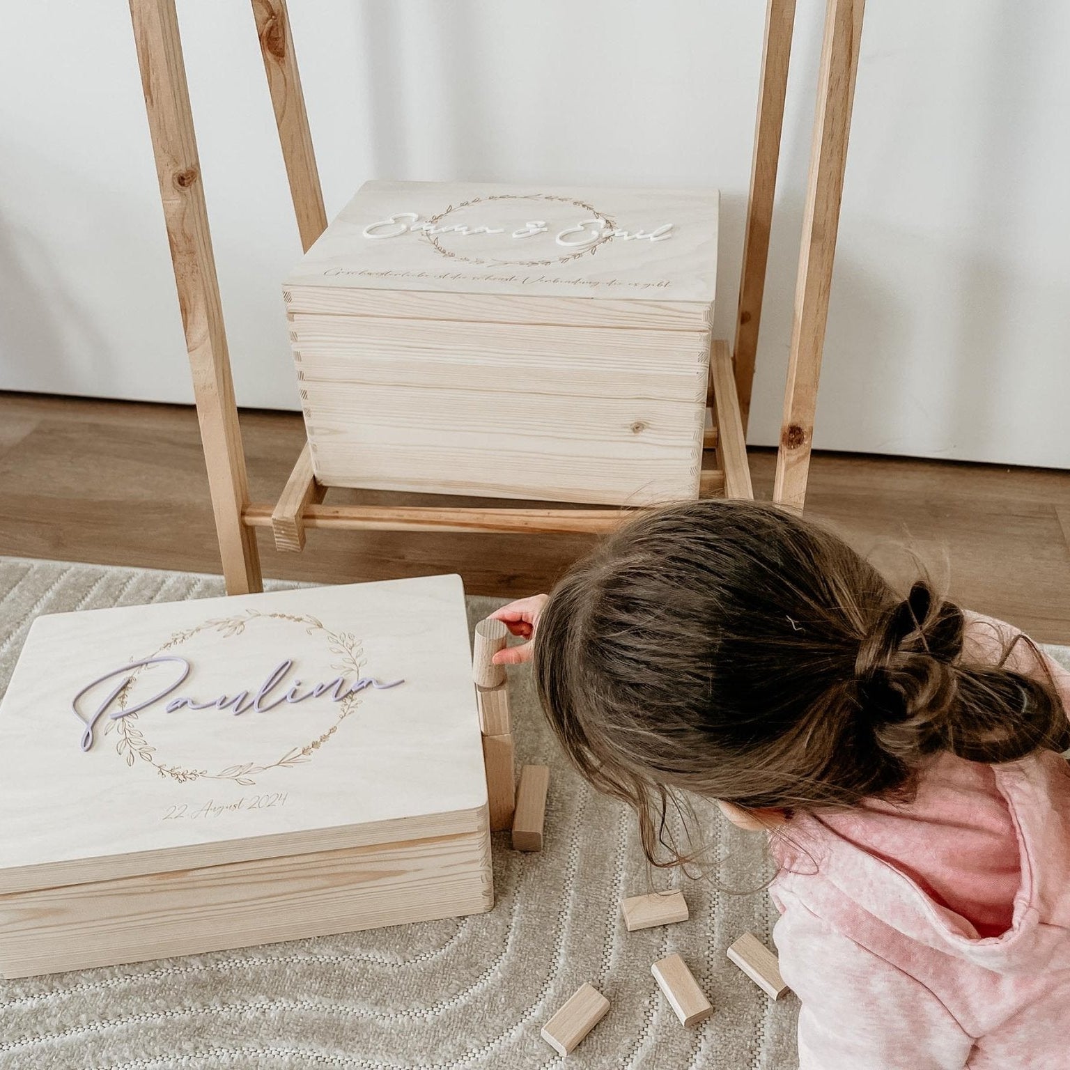 Holzkiste personalisiert – 3D Acryl - lyllevenn-store