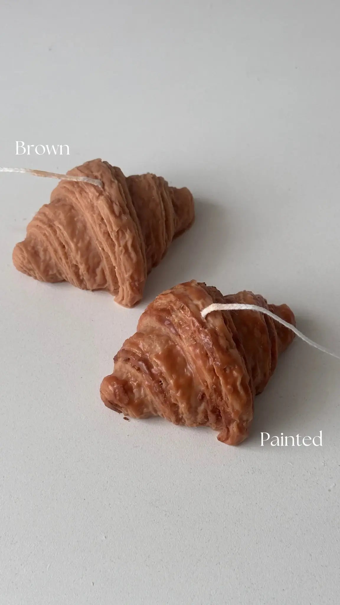 Kerze Croissant - aus Sojawachs Duftfrei - lyllevenn