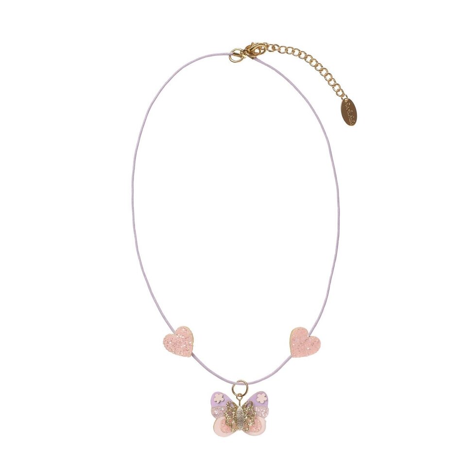 Kette mit Schmetterling – Rosa & Flieder - lyllevenn