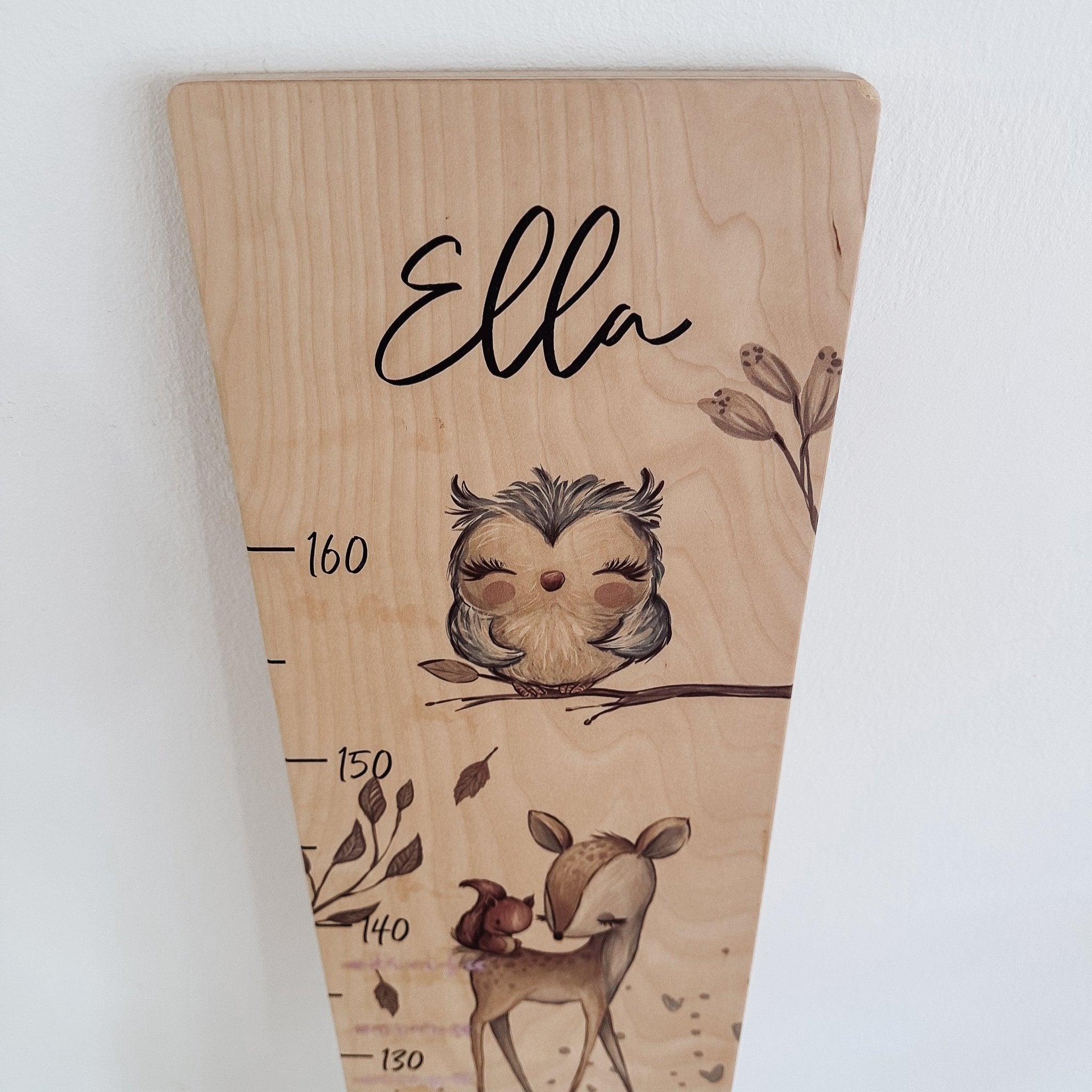 Kindermesslatte Holz personalisiert - Fertige Designs - lyllevenn