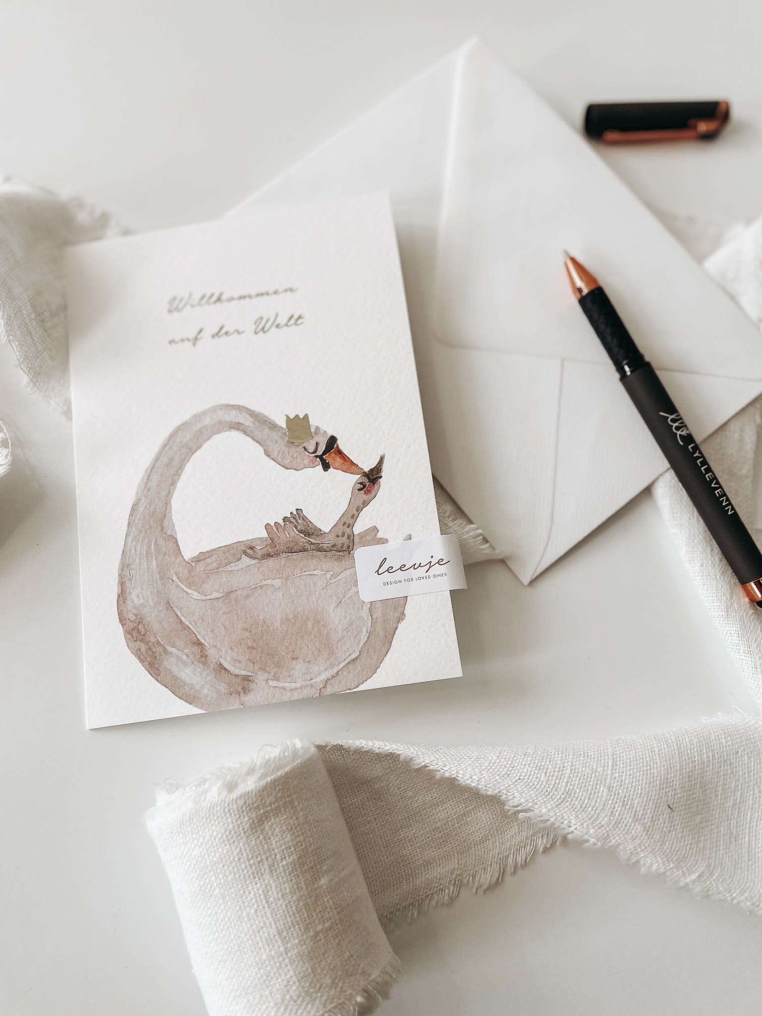 Klappkarte – Willkommen - lyllevenn