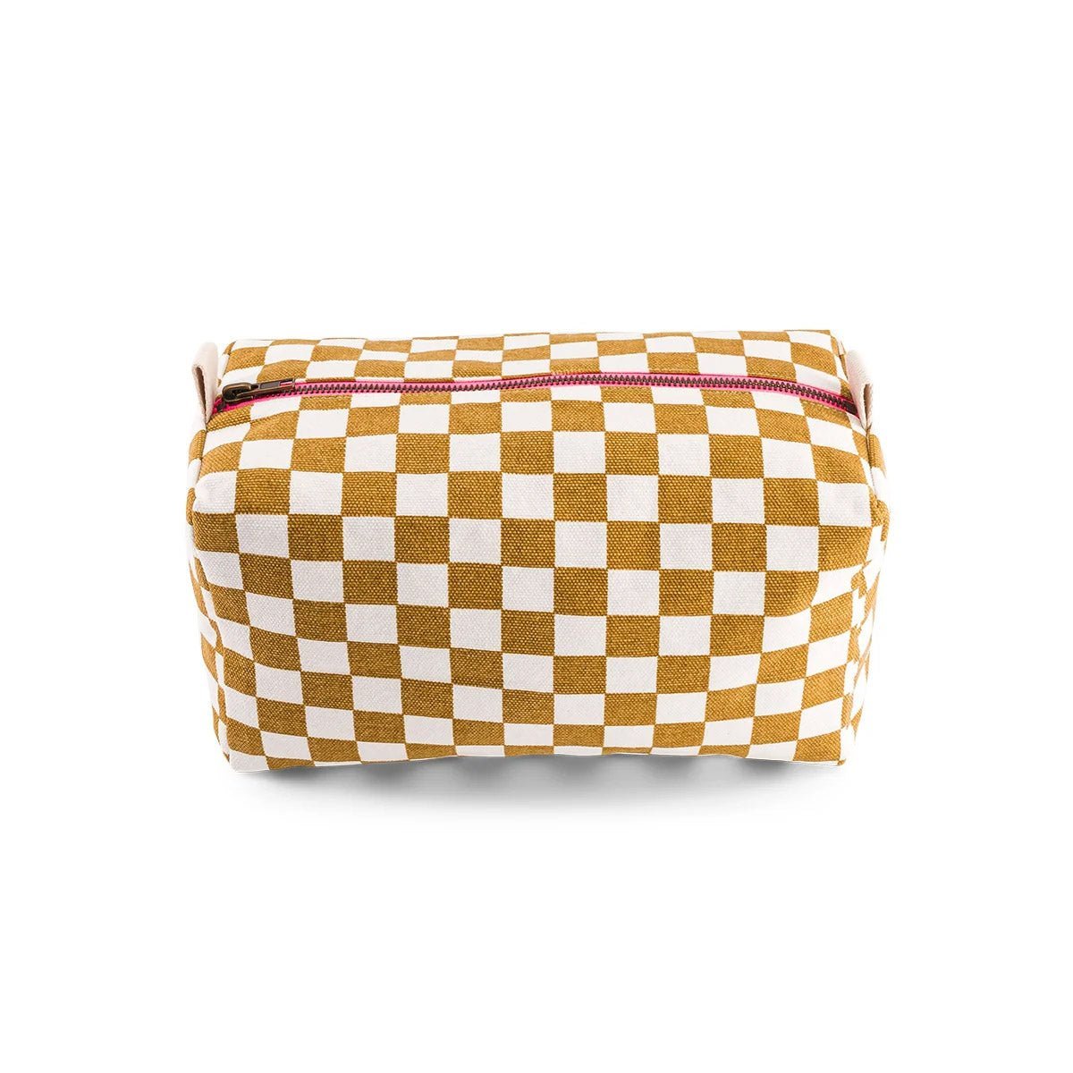 Kosmetiktasche kariert - Karamell - lyllevenn
