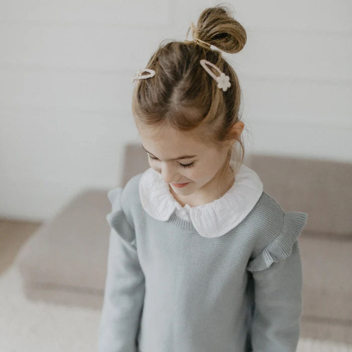 Haarspangen - Lila Schleife & Blume