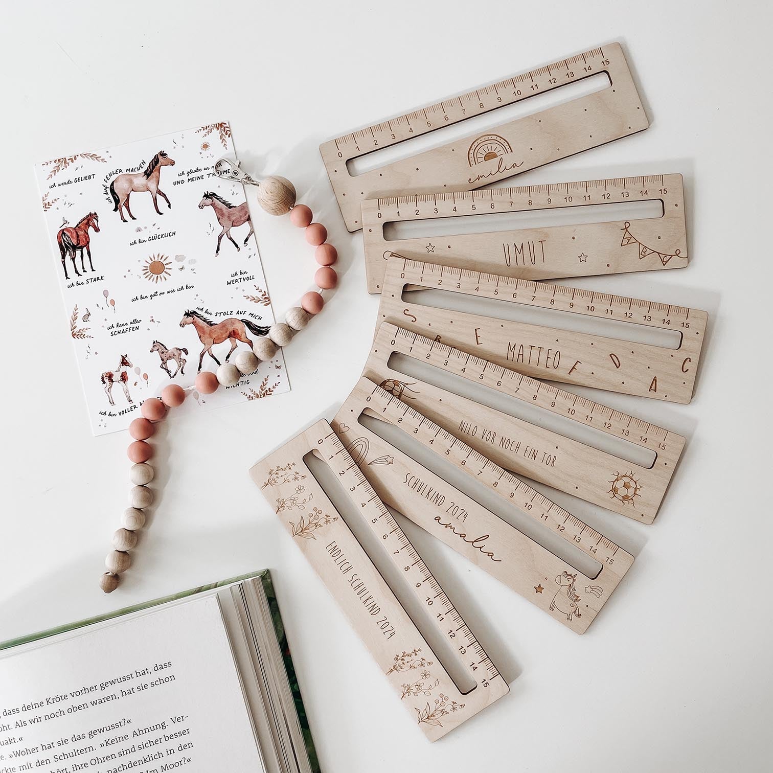 Lesehilfe Holz personalisiert - 3 in 1 - lyllevenn