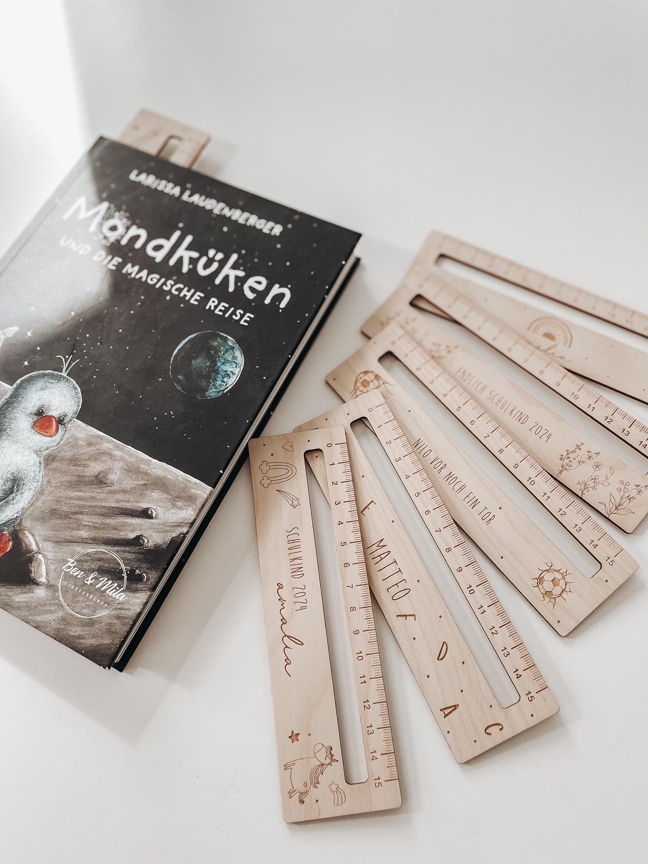 Lesehilfe Holz personalisiert - 3 in 1 - lyllevenn