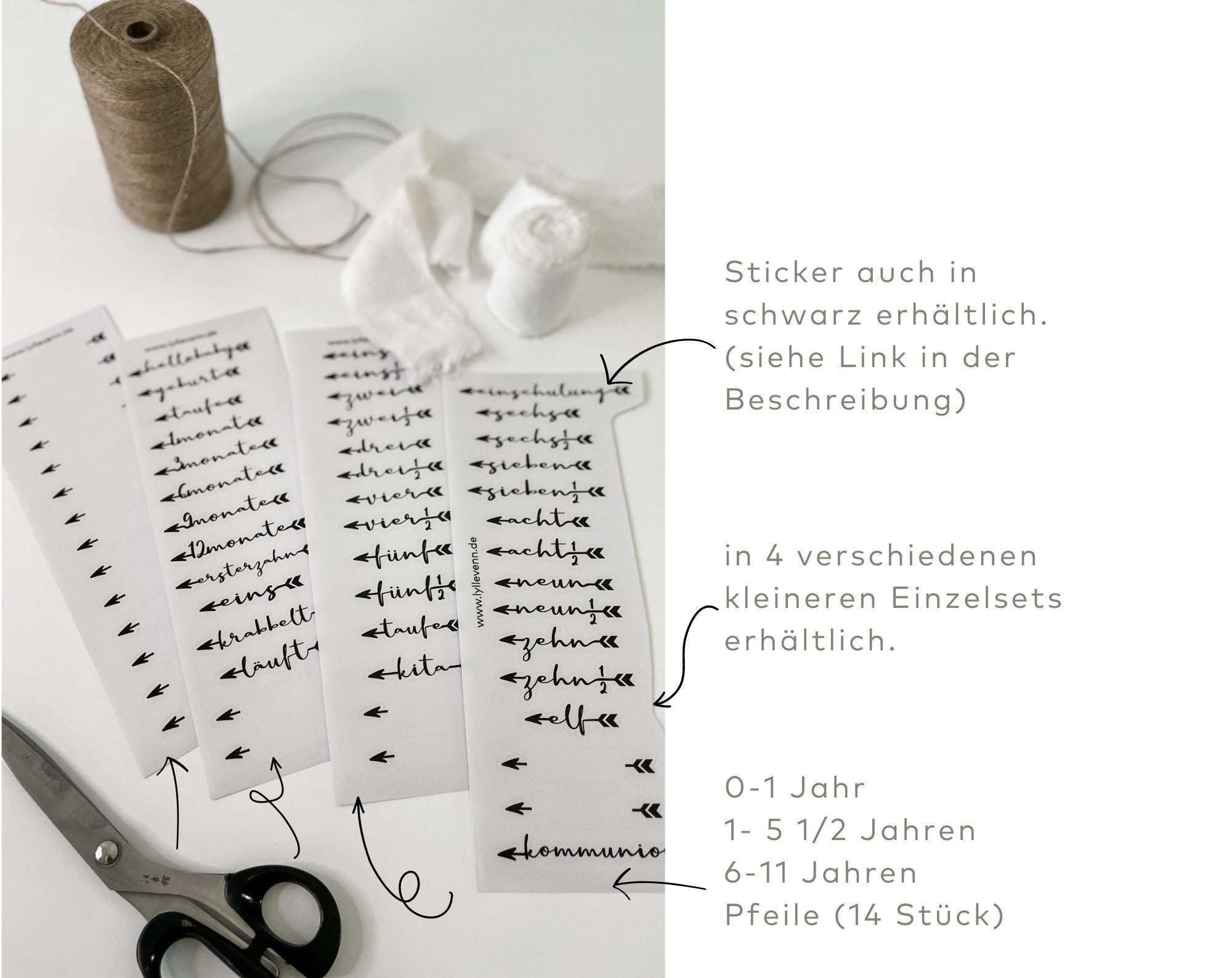 Meilensteinsticker für Kindermesslatten | Sticker zum Wachsen & Erinnern - lyllevenn