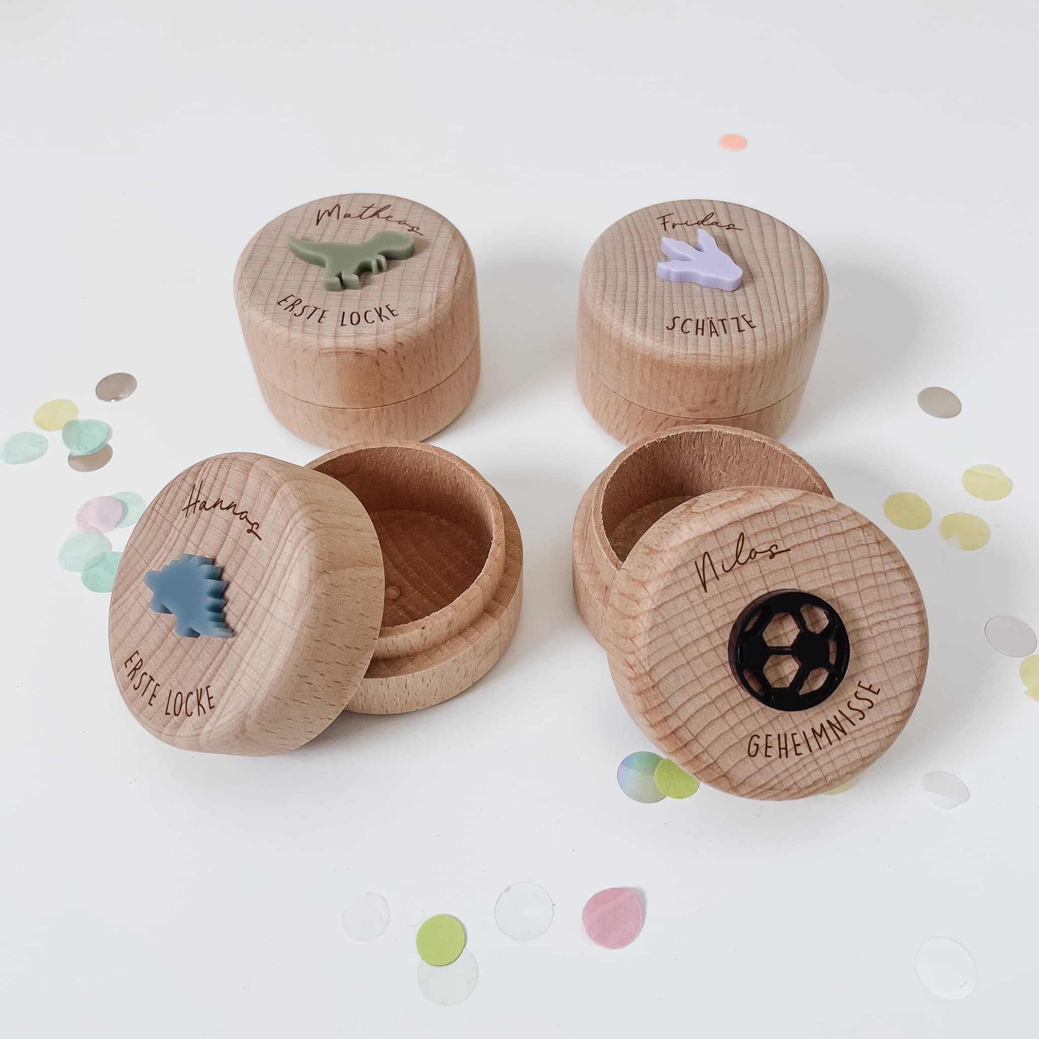 Milchzahndose personalisiert Holz - Abenteuer - lyllevenn