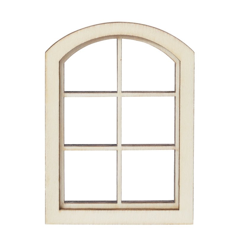 Mini Holzfenster mit Rundbogen – Wichtel Zubehör - lyllevenn