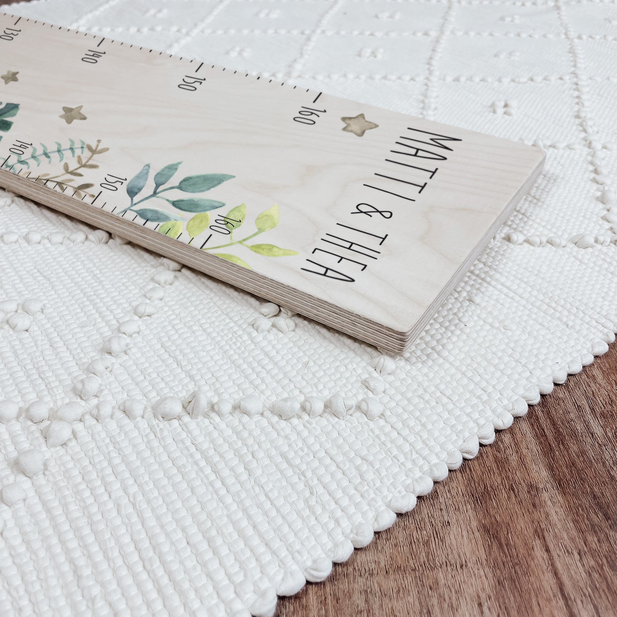 Kindermesslatte Holz personalisiert - Mini Dschungel