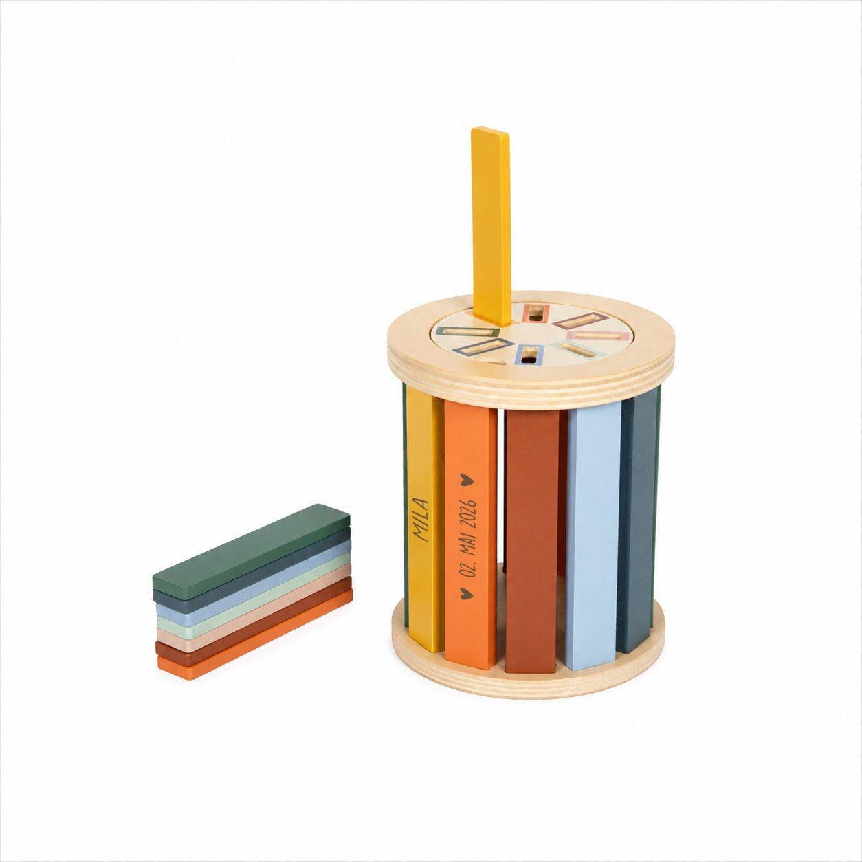 Montessori Sortierspiel aus Holz | Personalisierbar 3-in-1 Motorikspielzeug - lyllevenn