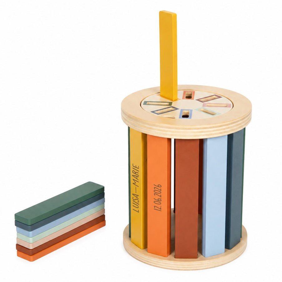 Montessori Sortierspiel aus Holz | Personalisierbar 3-in-1 Motorikspielzeug - lyllevenn