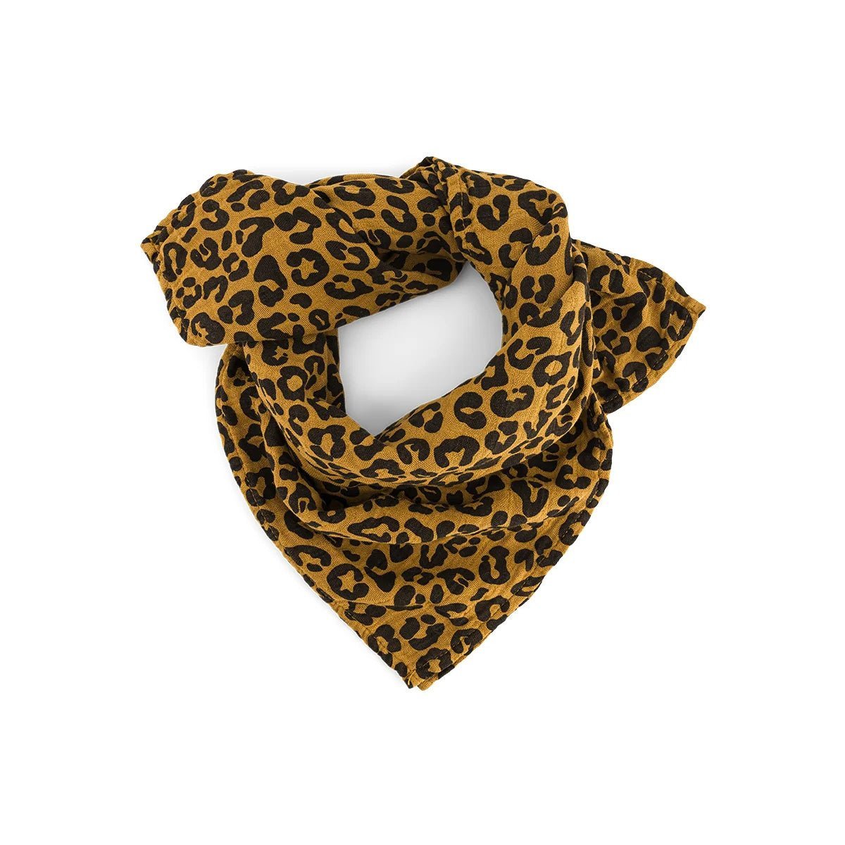 MUSSELINTUCH LEOPARD – KARAMELL - lyllevenn