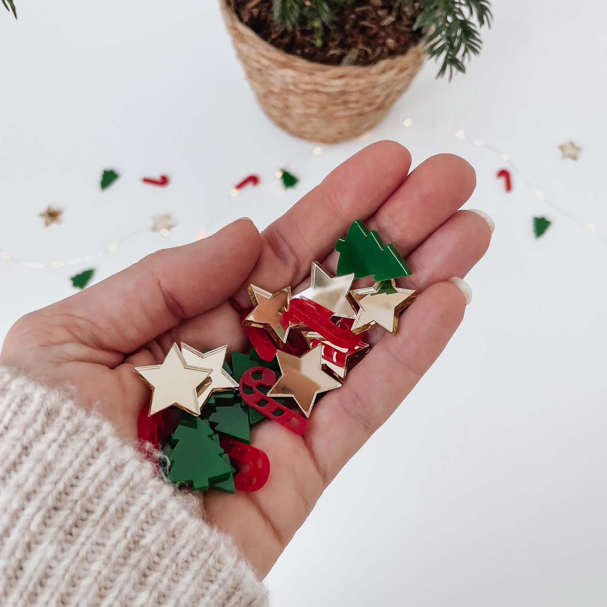 Nachhaltiges Konfetti aus Acryl - Frohe Weihnachten - lyllevenn