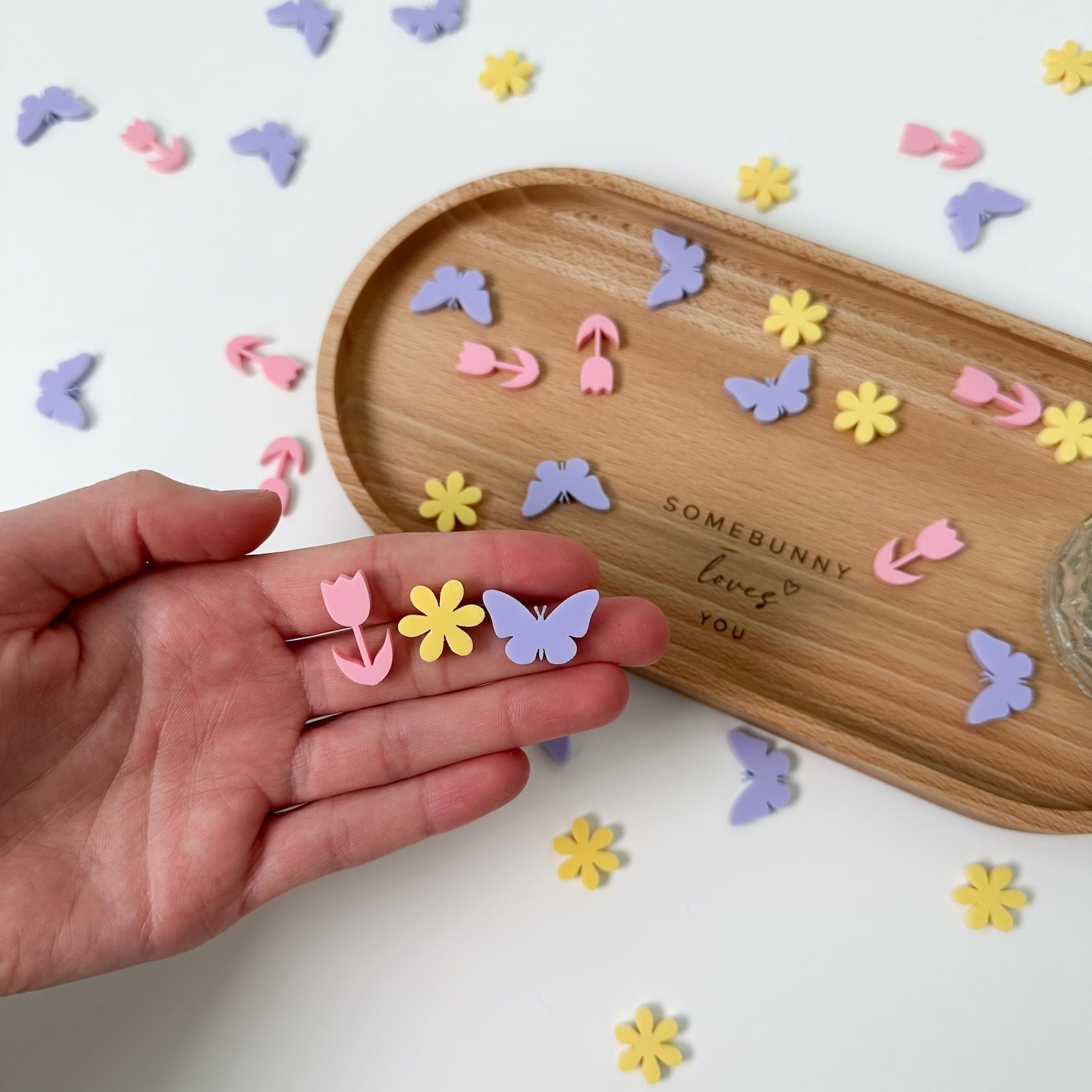 Nachhaltiges Konfetti aus Acryl - Frühling - lyllevenn