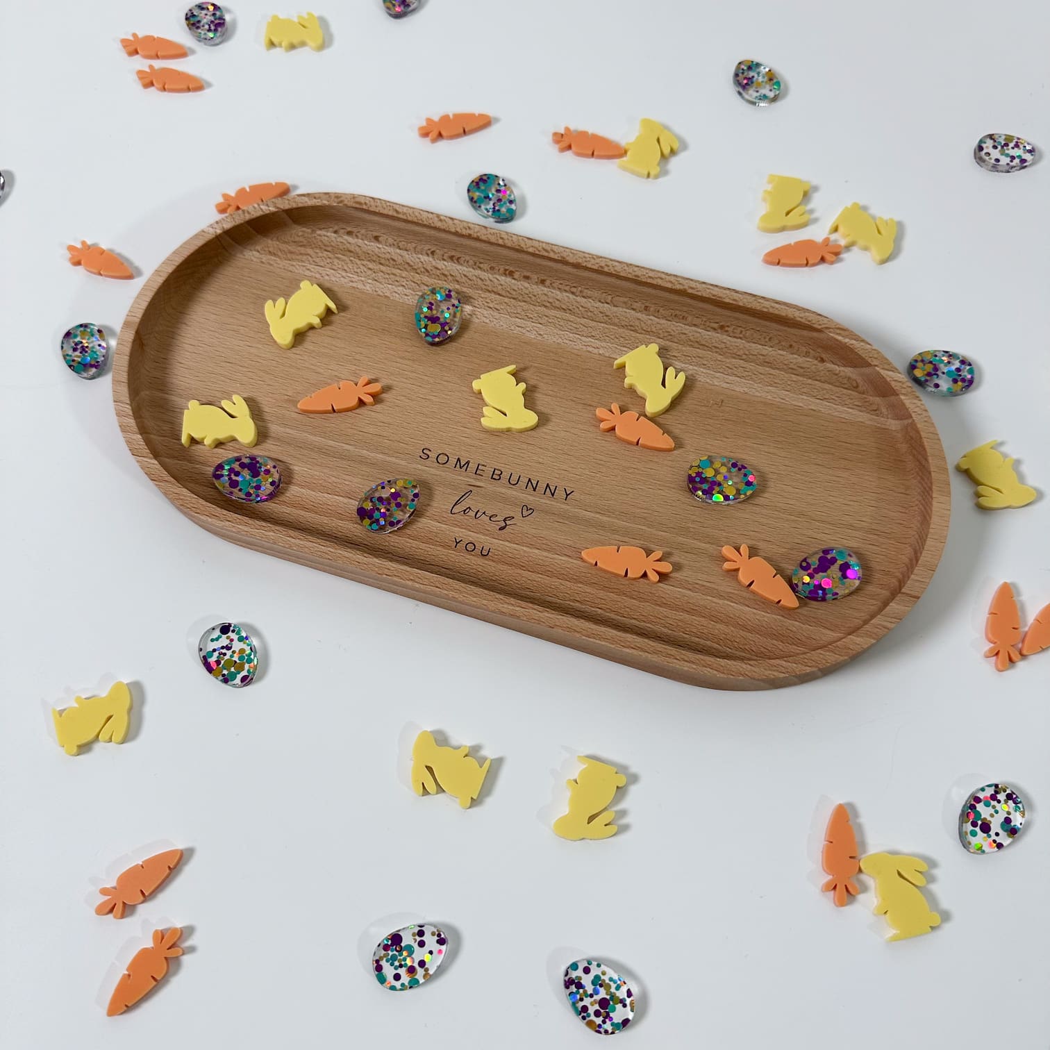 Nachhaltiges Konfetti aus Acryl - Ostern Hoppel Mix - lyllevenn