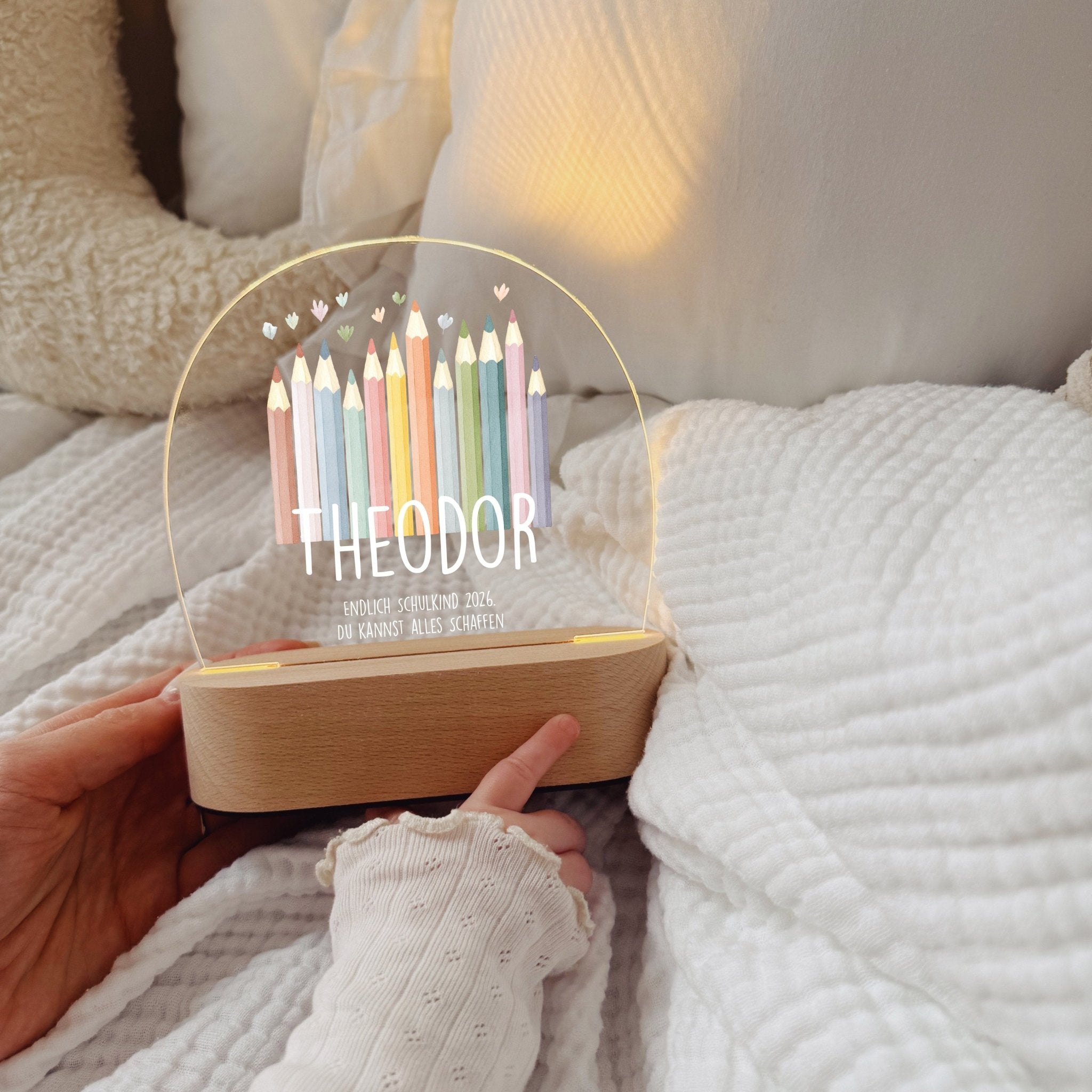 Nachtlicht Kinder personalisiert LED - Einschulung - lyllevenn